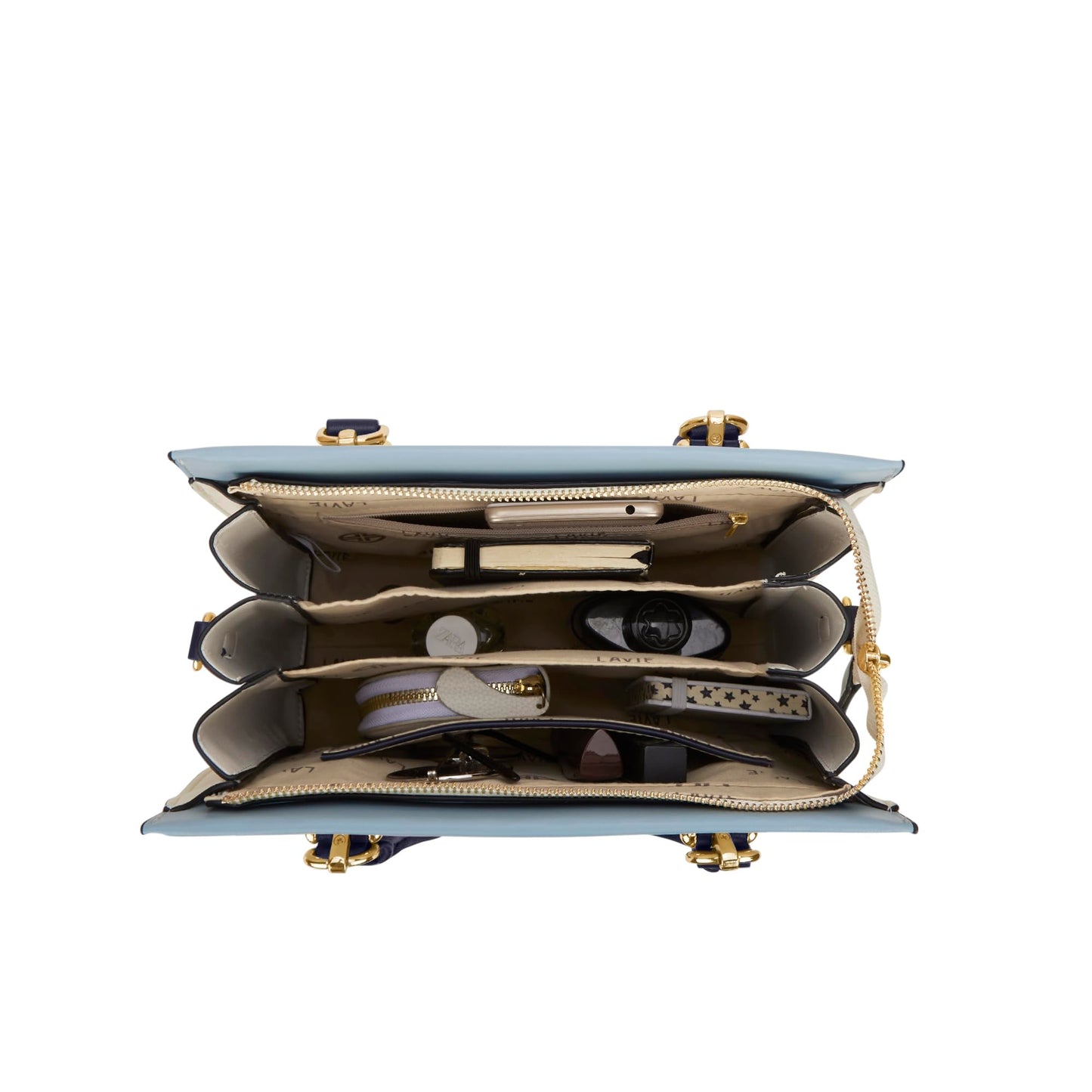 Lavie Luxe Women's Wella 3 Compartment Satchel Bag | Satchel Handbag for Work | Ladies purse | Stylish Shoulder Bag | Gift for Women