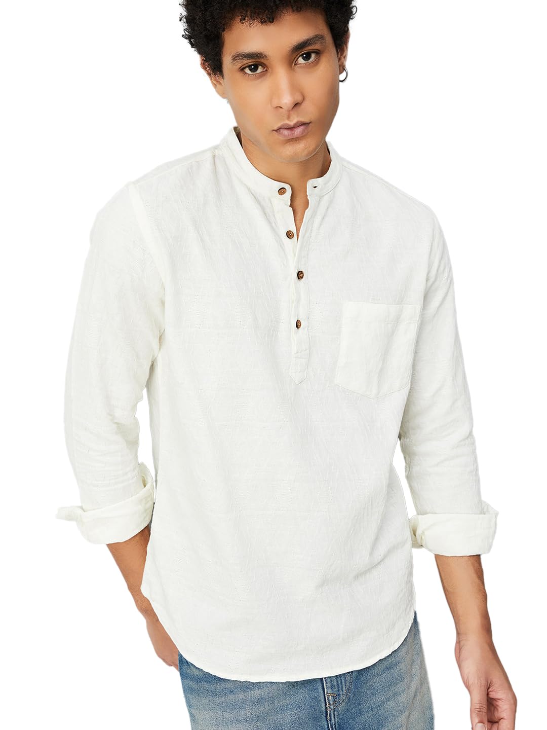 Max Men's Cotton Regular Kurta (FUCSTSS2512JQ_Beige