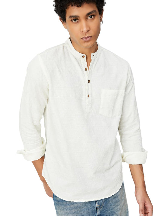 Max Men's Cotton Regular Kurta (FUCSTSS2512JQ_Beige