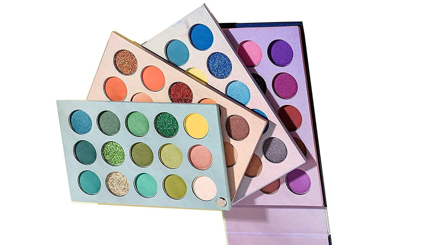 MF Eyeshadow Palette 60 Color Makeup Palette Highlighters Eye Make Up High Pigmented Professional Mattes & Shimmery Finish - Multicolor