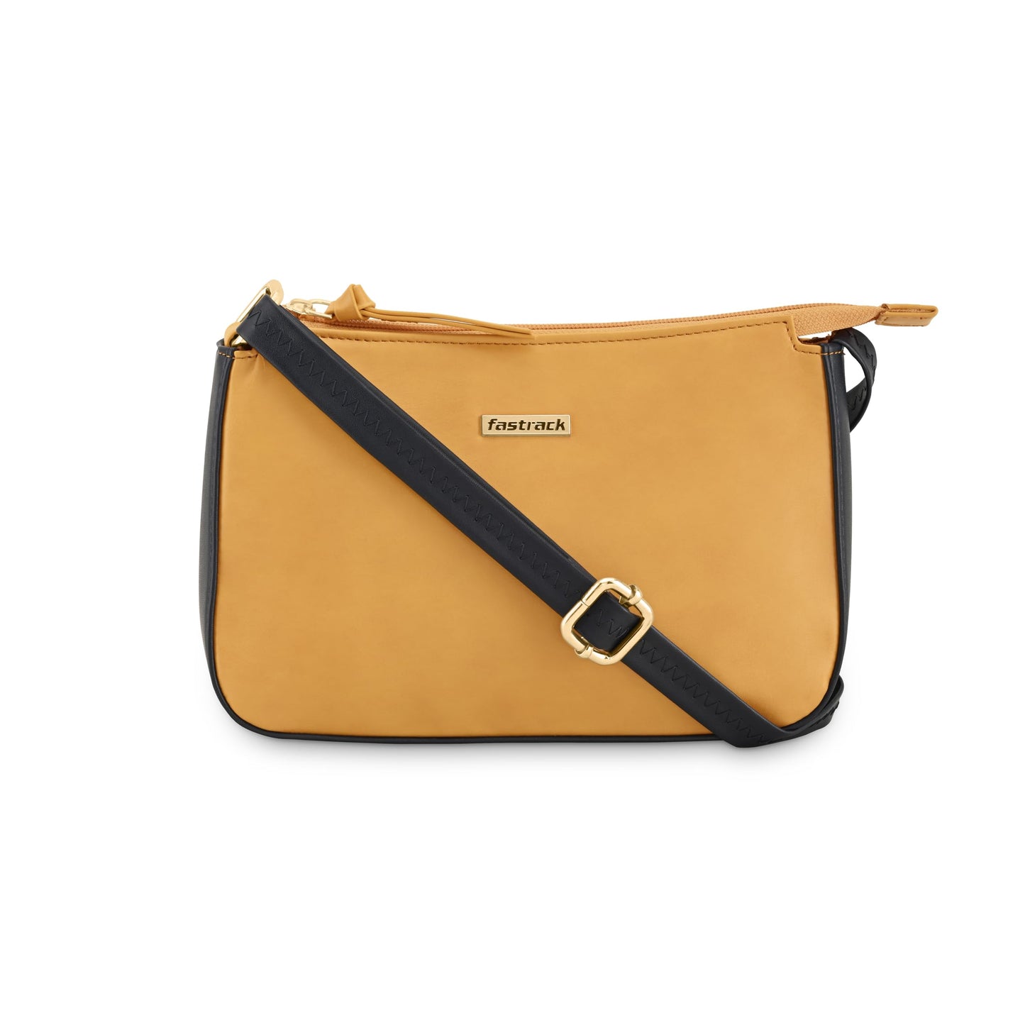 Mustard Sling Bag for Women | Chic Crossbody with Contrast Accents, Adjustable Strap & Quick-Access Pocket | Stylish Faux Leather Sling for Daily Use & Casual Outings