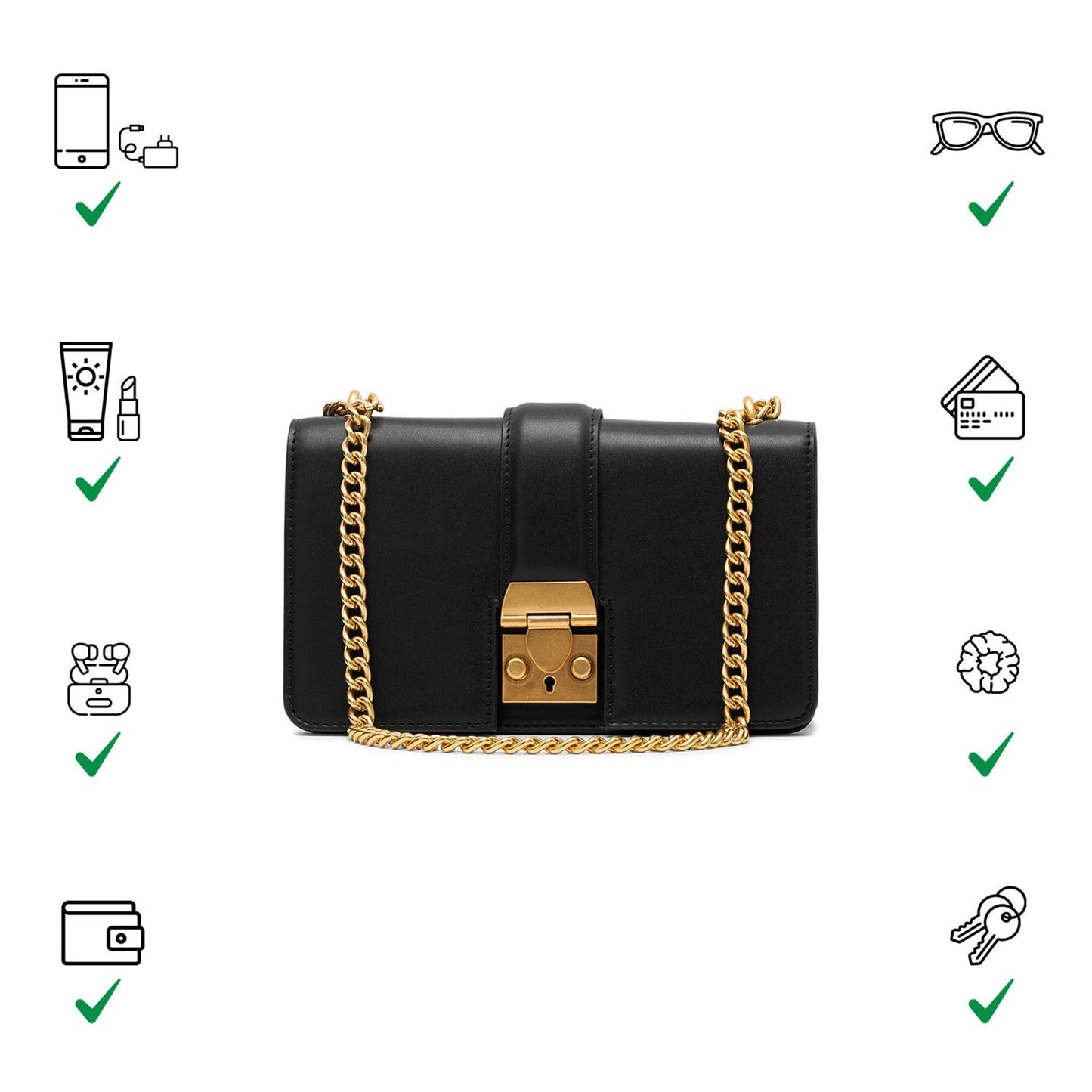 Miraggio Scarlet Solid Crossbody Bag with Convertable Sling/Shoulder Chain for Women