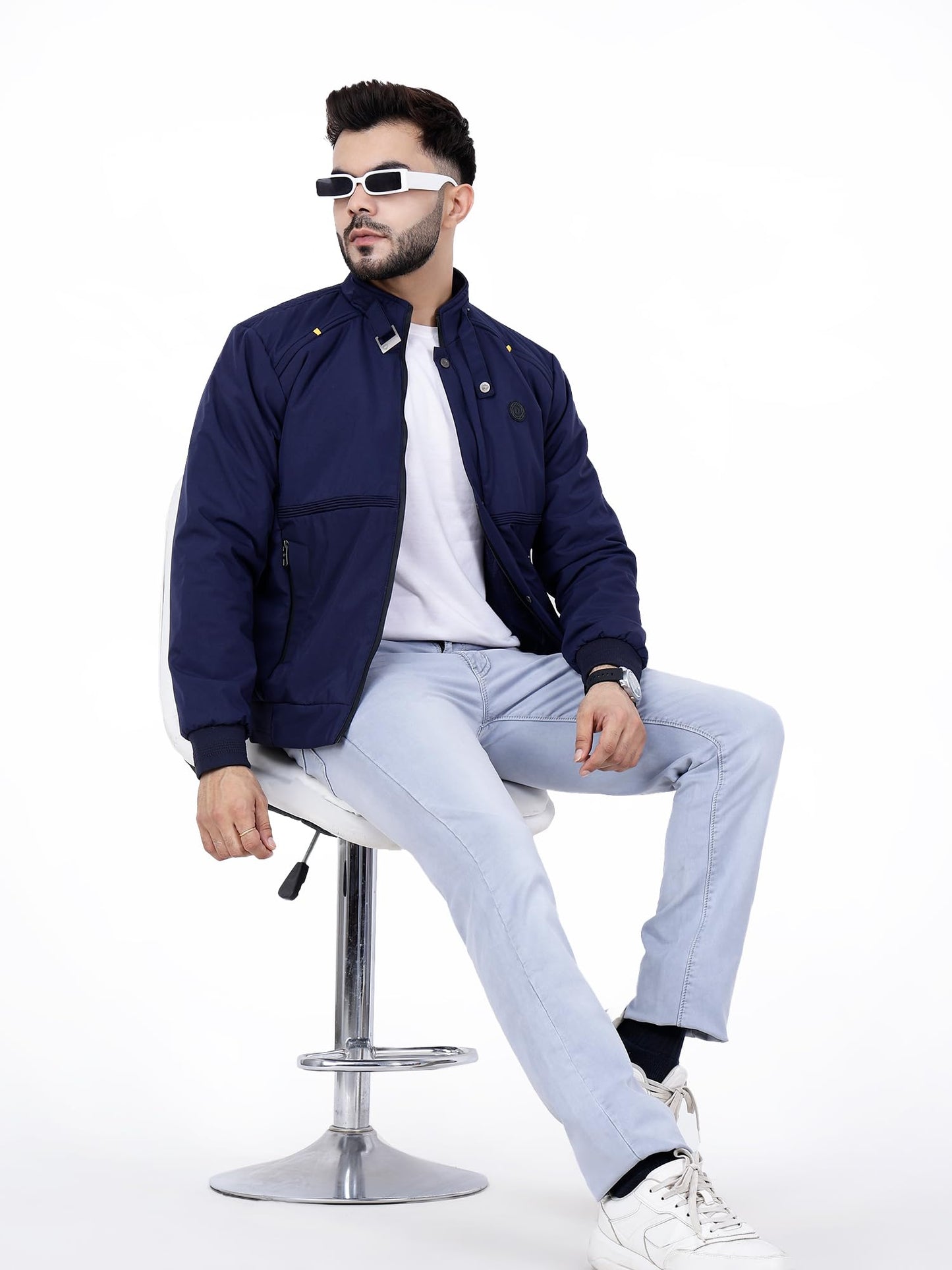 Dollar Men TPU Standard Length Dolllar Jackets Stylish Latest Casual Zipper Bomber Winter Jacket Full Sleeve Water Resistant Non Reversible, 2XL