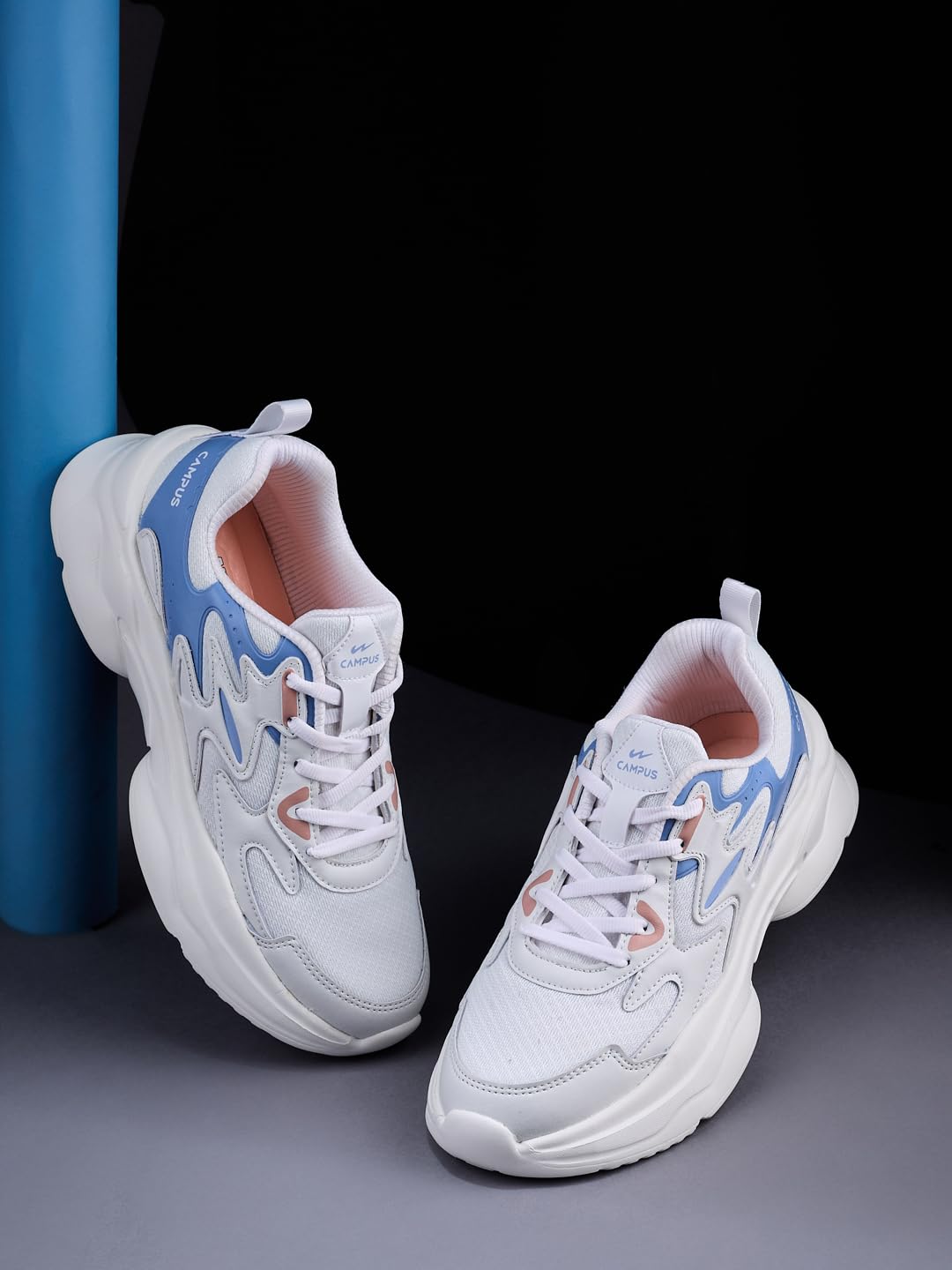 Campus Women's Twirl Sneakers WHT/L.Sky - 7UK/India