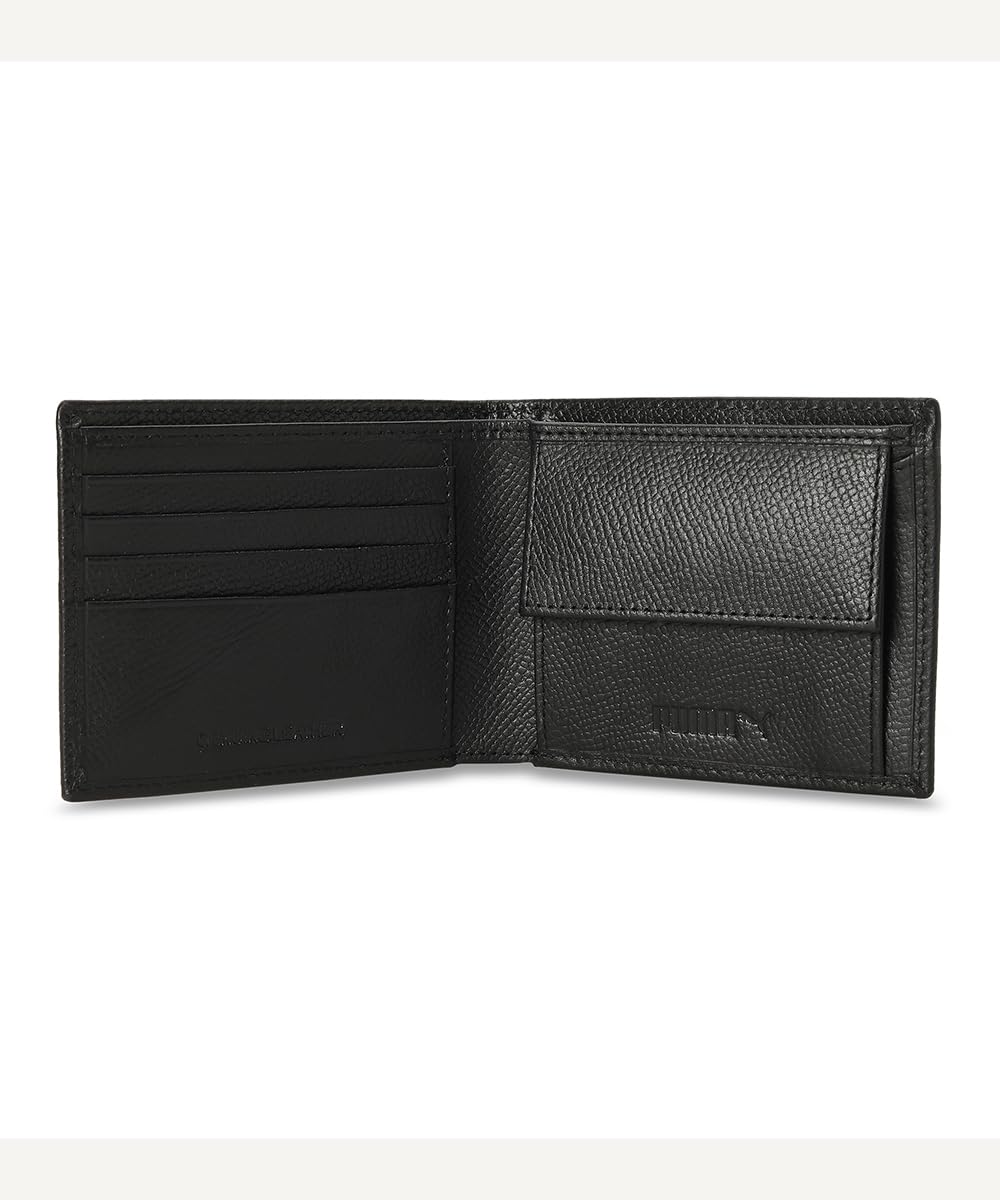 Puma Unisex-Adult Leather Plain Wallet, Black (9105801)