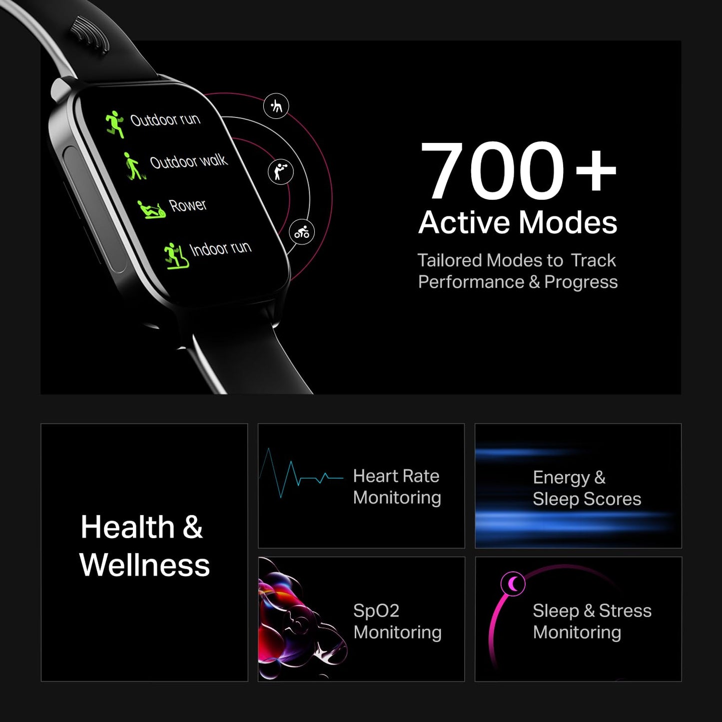 boAt Newly Launched Wave Fortune w/NFC Tap & Pay, 1.96" (4.9 cm) HD Display, Bluetooth Calling, AI Voice Assistant, Cloud & Custom Watch Faces Smart Watch for Men & Women(Active Black)