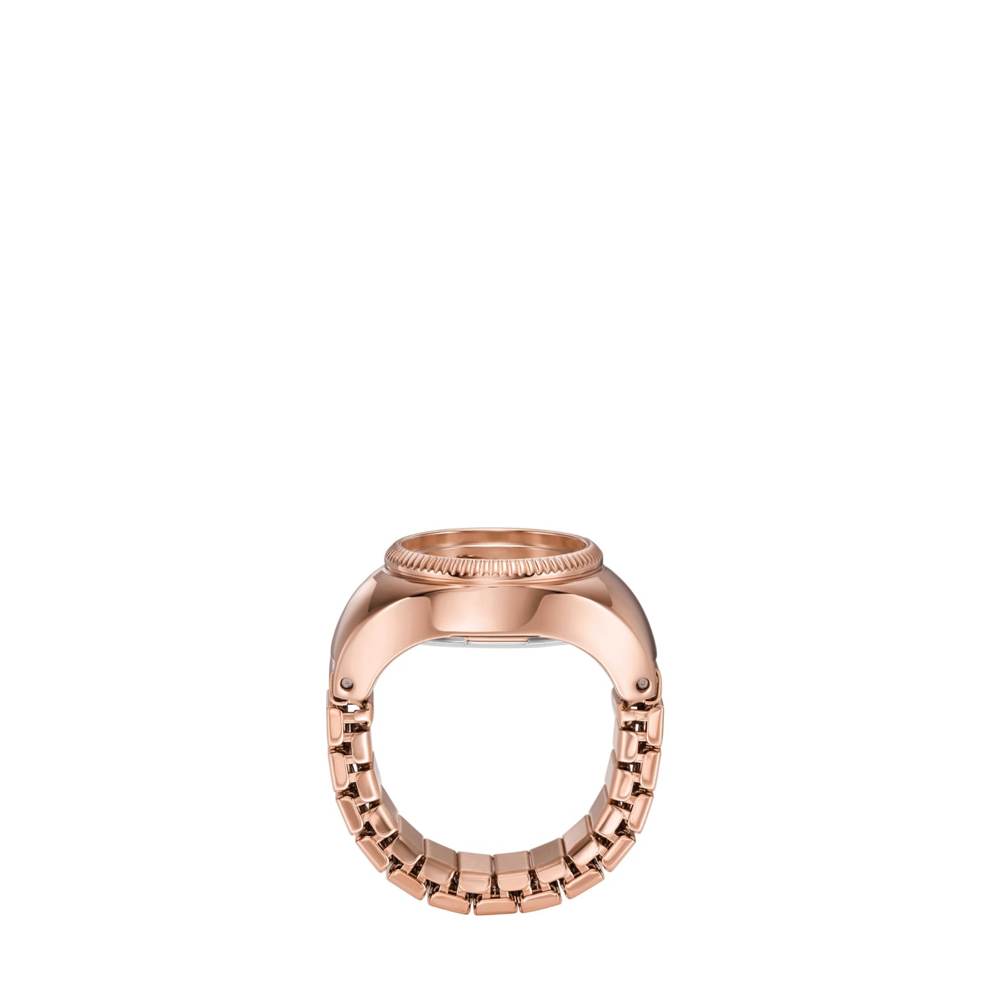 Fossil Unisex Analogue Watch Ring Rose Gold-Plated Es5247