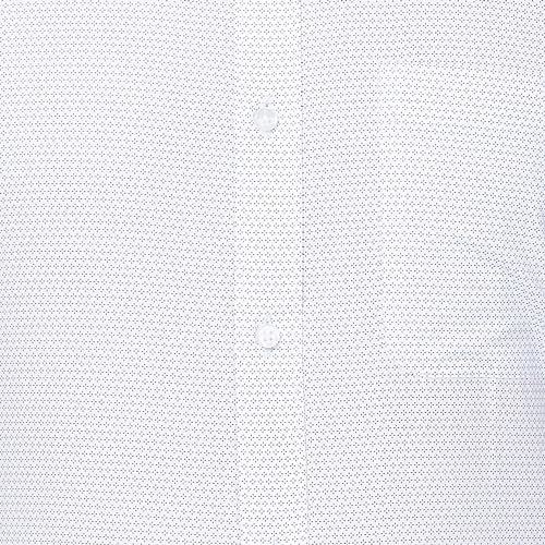 Raymond Men's Slim Fit Print Pattern Pure Cotton Semicutaway Collar Full Sleeve Formal Shirt (Size: 46)-RMSX12937-B4 Medium Blue