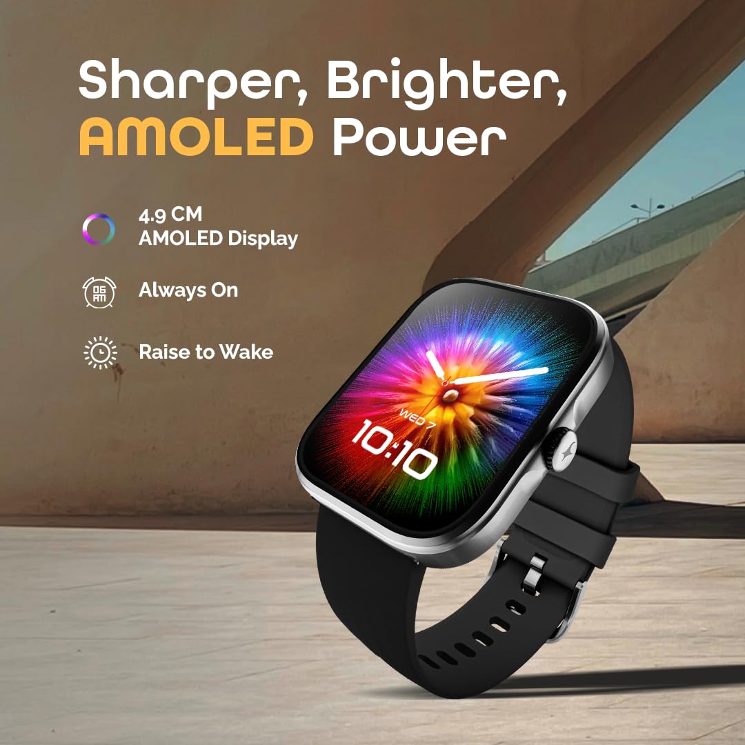 Fastrack Discovery Smart Watch, 4.9 CM AMOLED Display, SingleSync BT Calling, Built-in GPS, 100+ Multisport, Auto Recognition of Multisport, 5 Days Battery Life, 100+ Smartwatch Faces (Green)