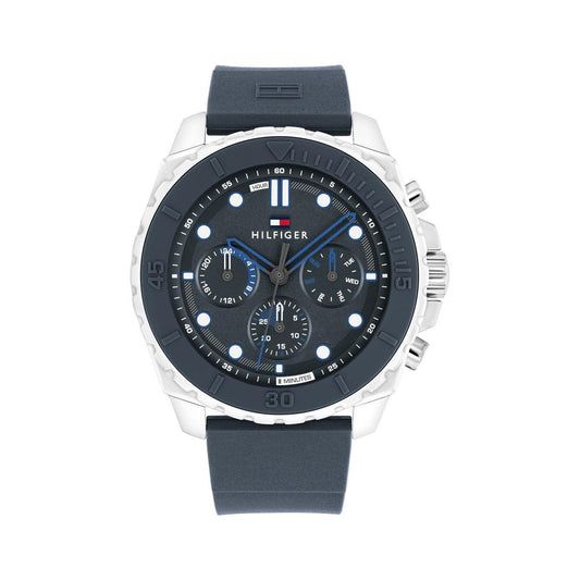 Tommy Hilfiger Morgan Quartz Analog with Blue Dial Blue Silicone Strap Watch for Men - TH1710687