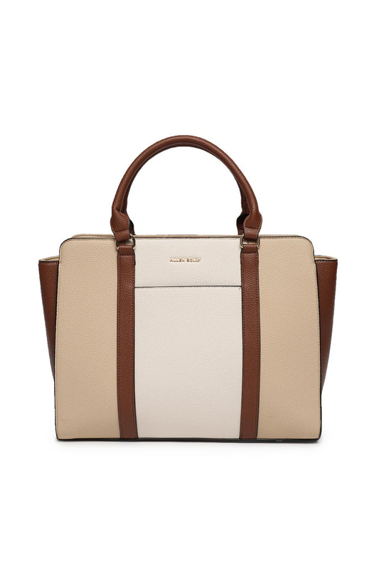 Allen Solly Women Colourblocked And Textured Laptop Handbag