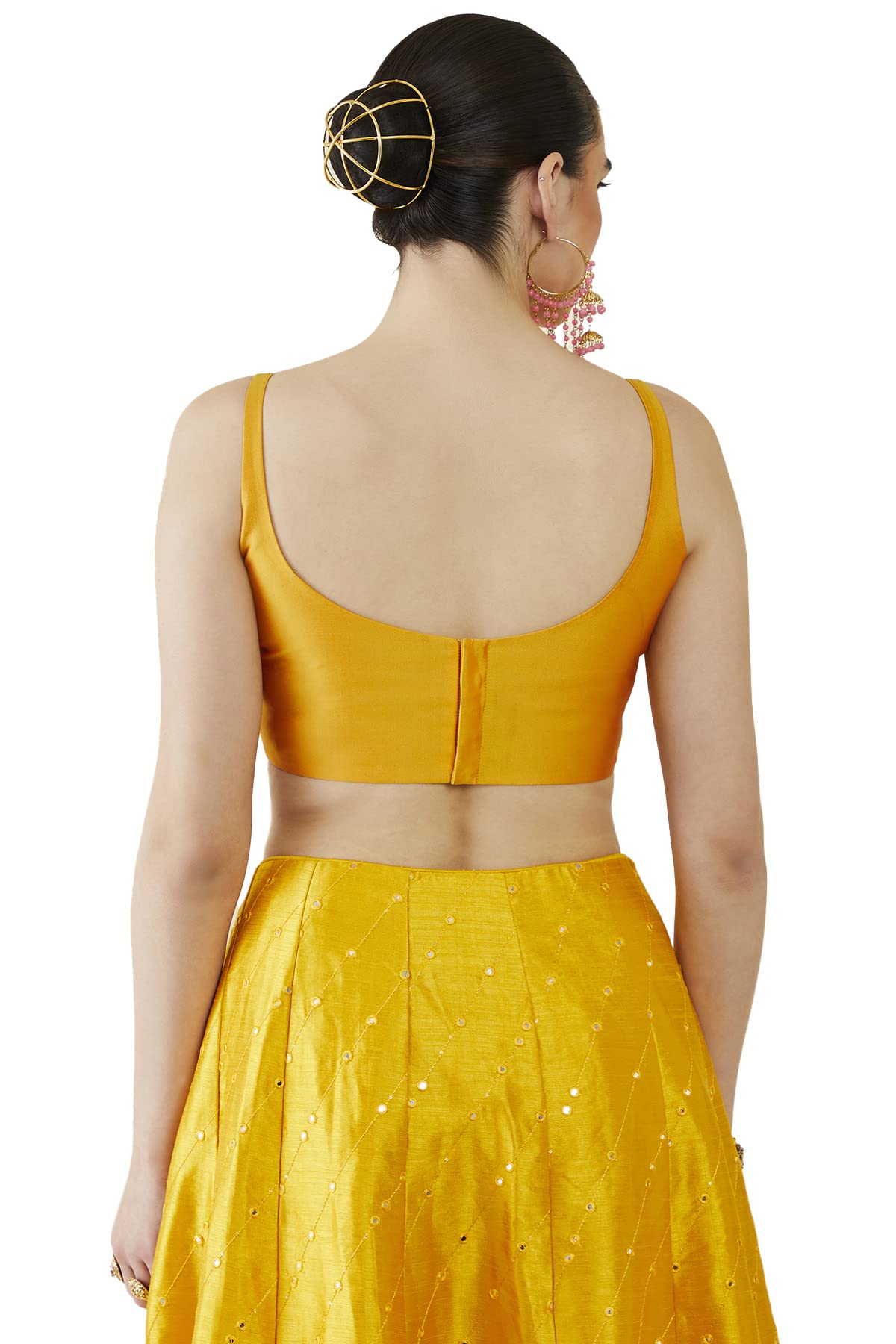 Soch Women's Satin Sleeveless Blouse_Yellow 34