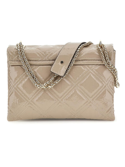 GUESS Women's Beige Quilted Crossbody Bag| Ladies Purse Handbags | Gift For Ladies
