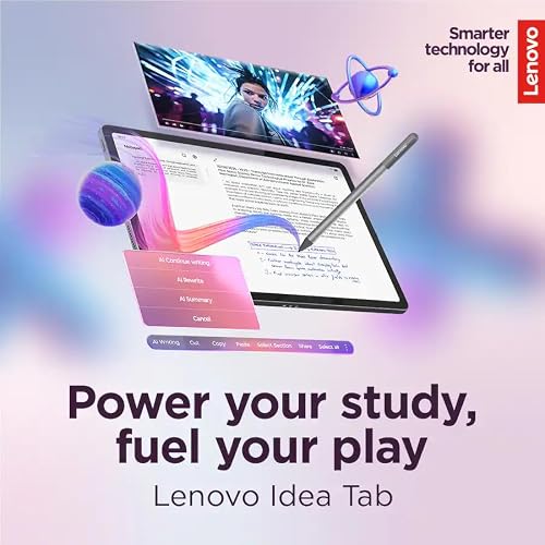Lenovo Idea Tab 11" Tablet with Pen & Folio Case - Dimensity 6300-8GB RAM - 128 GB Storage - Android 15-2.5K - 90 Hz - Luna Grey (ZAFR0929US)