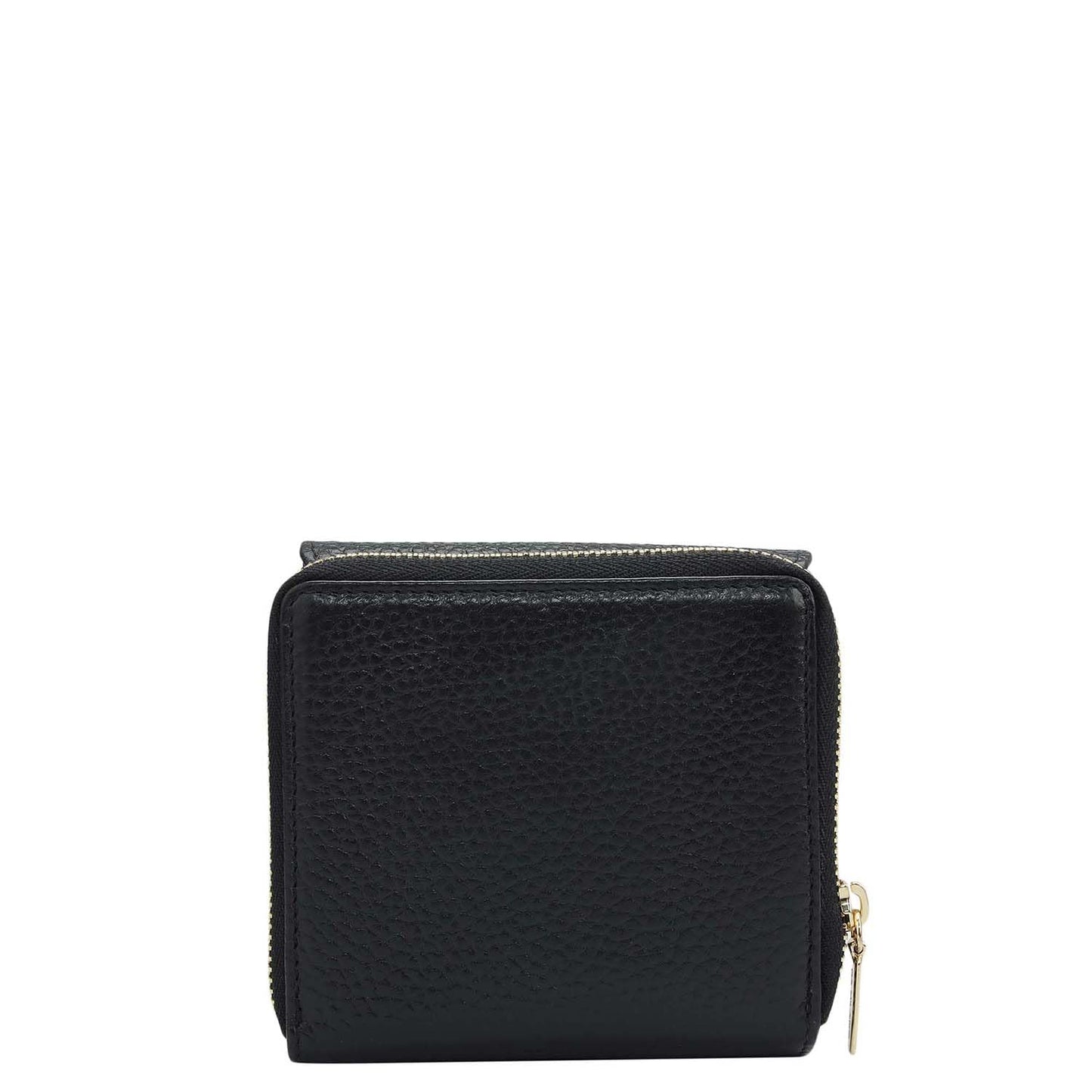 Da Milano Genuine Leather Black Flap & Zip Womens Wallet (10033OL)