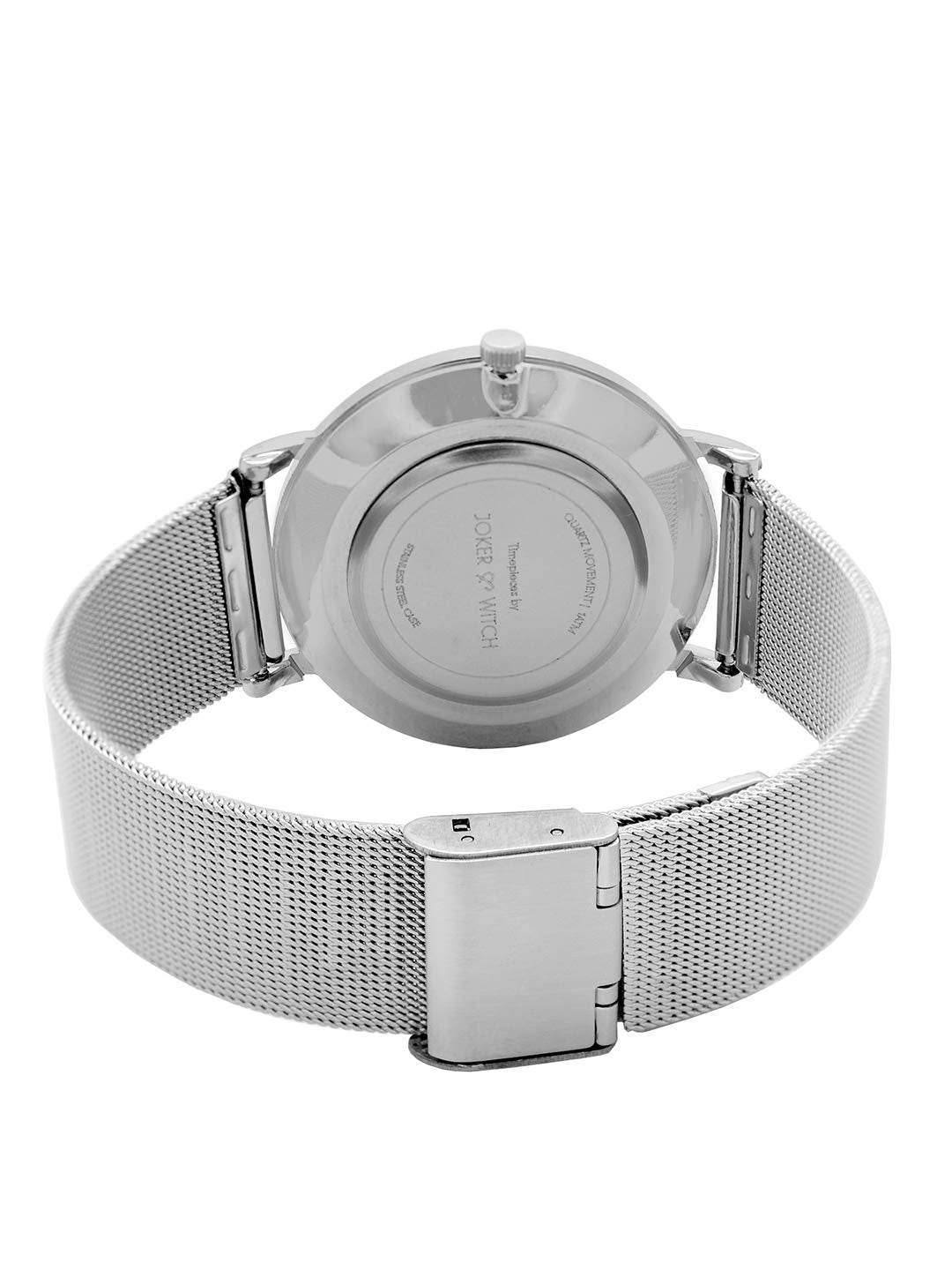 Joker & Witch Noel Classic Black DIAL Silver MESH Men's Watch
