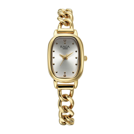 Titan Raga Showstopper 2.0 Quartz Silver Dial Watch for Women-95309YM01