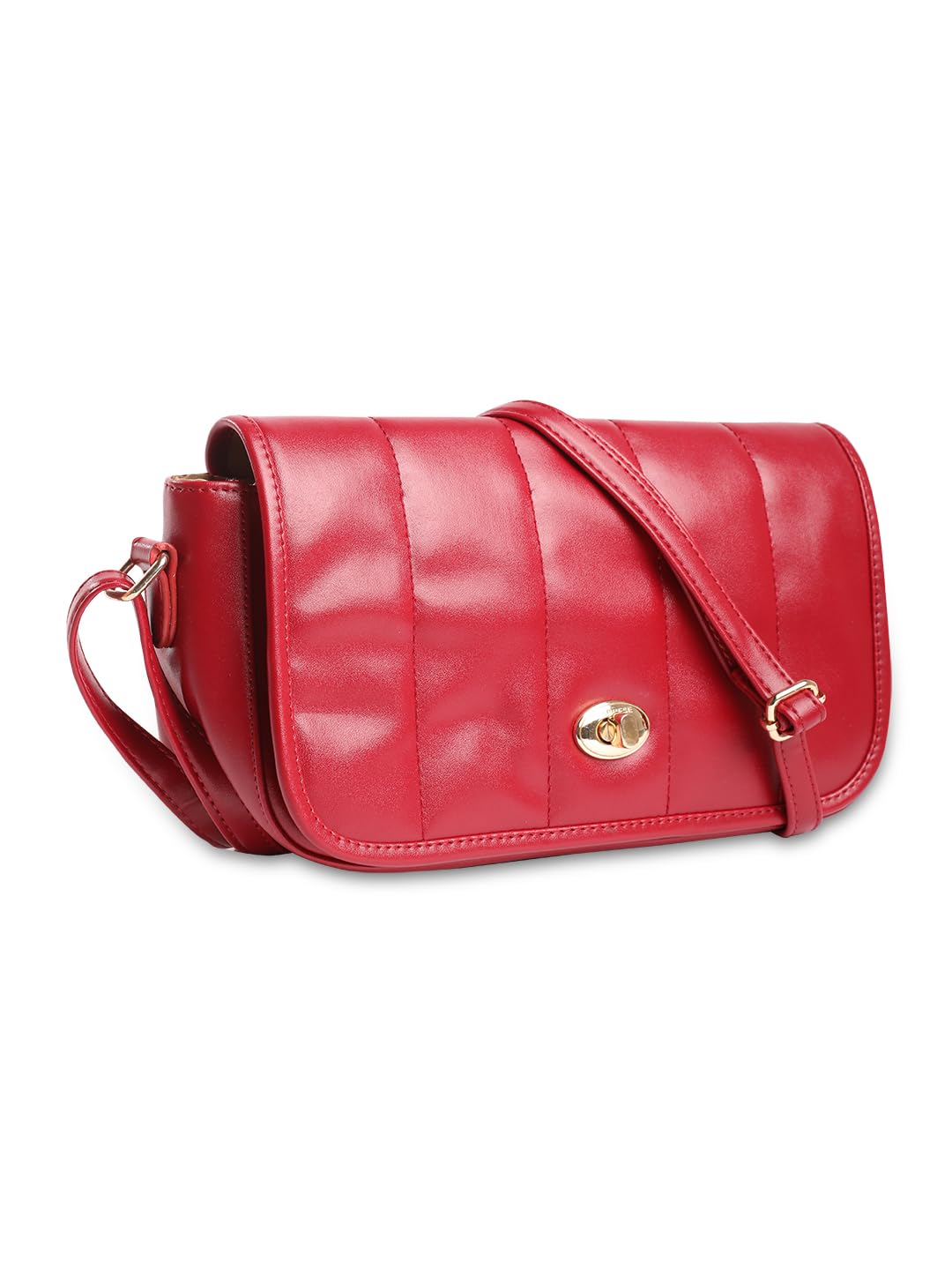Caprese POPPY SOLID BORDEAUX FAUX LEATHER LARGE SLING