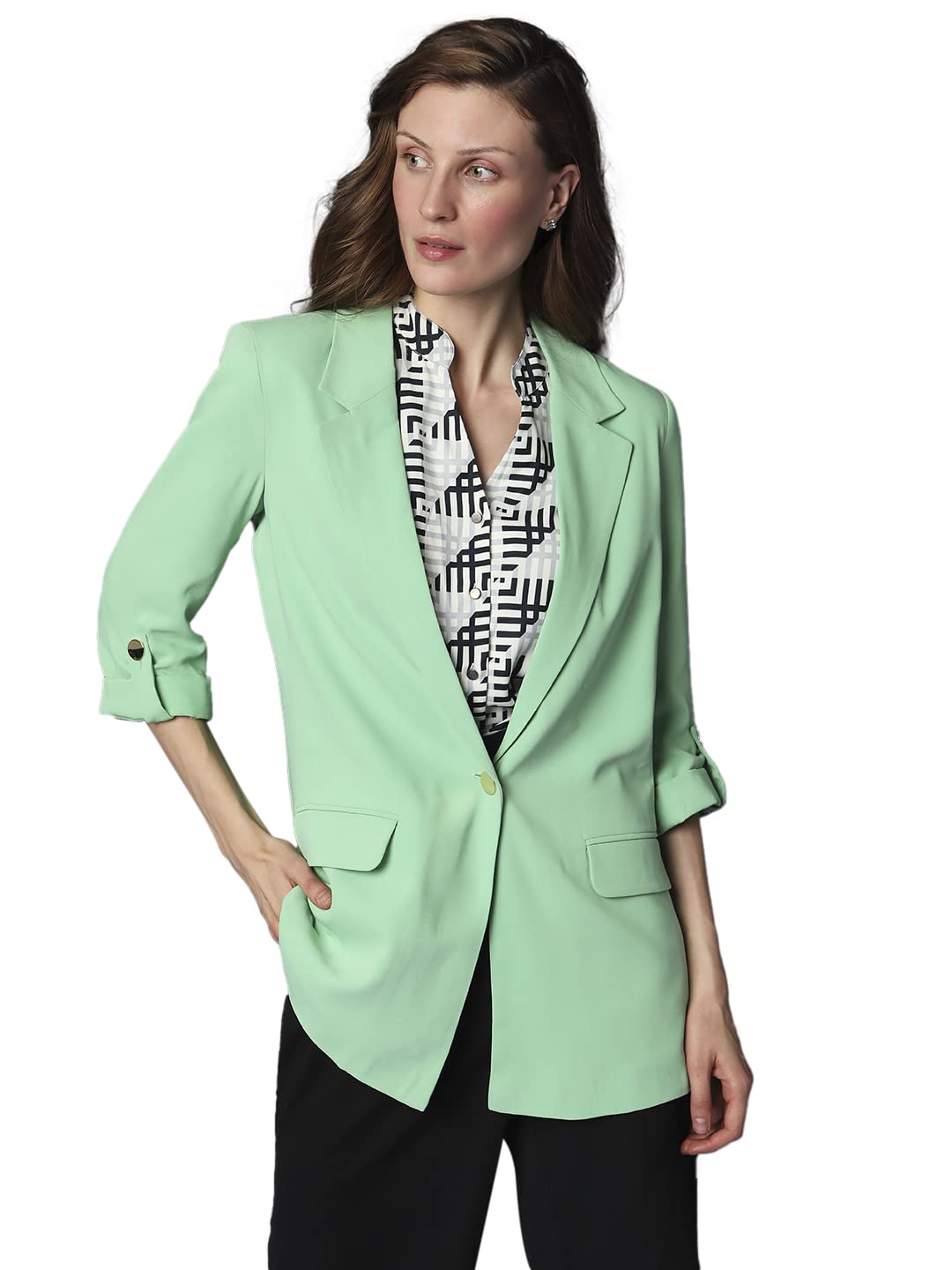 VERO MODA-Regular Blazer (10297717_Light Grass Green_S)