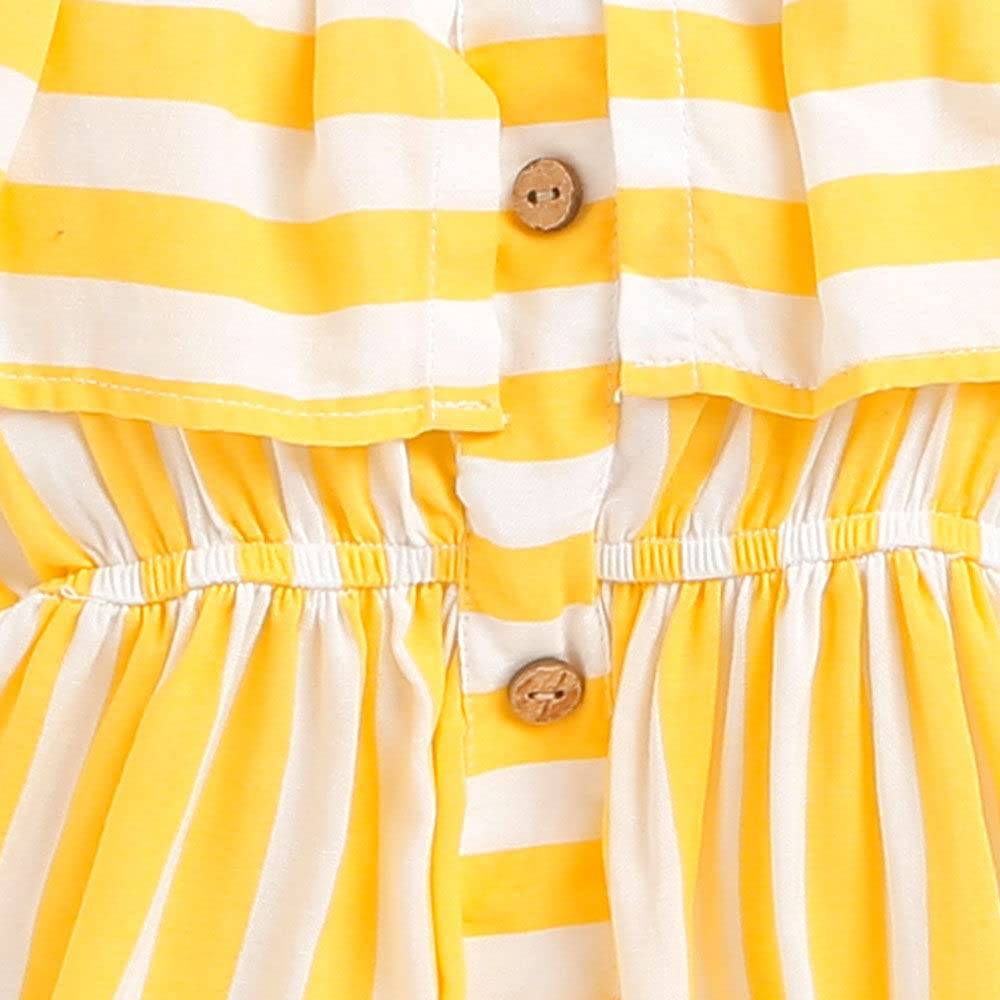 Hopscotch Girls Knee Length Casual Dresses In Multi Color For Ages (10-11 Years)