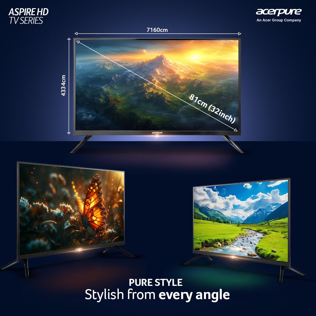 Acerpure 80 cm (32 inch) Aspire Series HD LED Smart Google TV AP32HG41AASPD Model (Black)