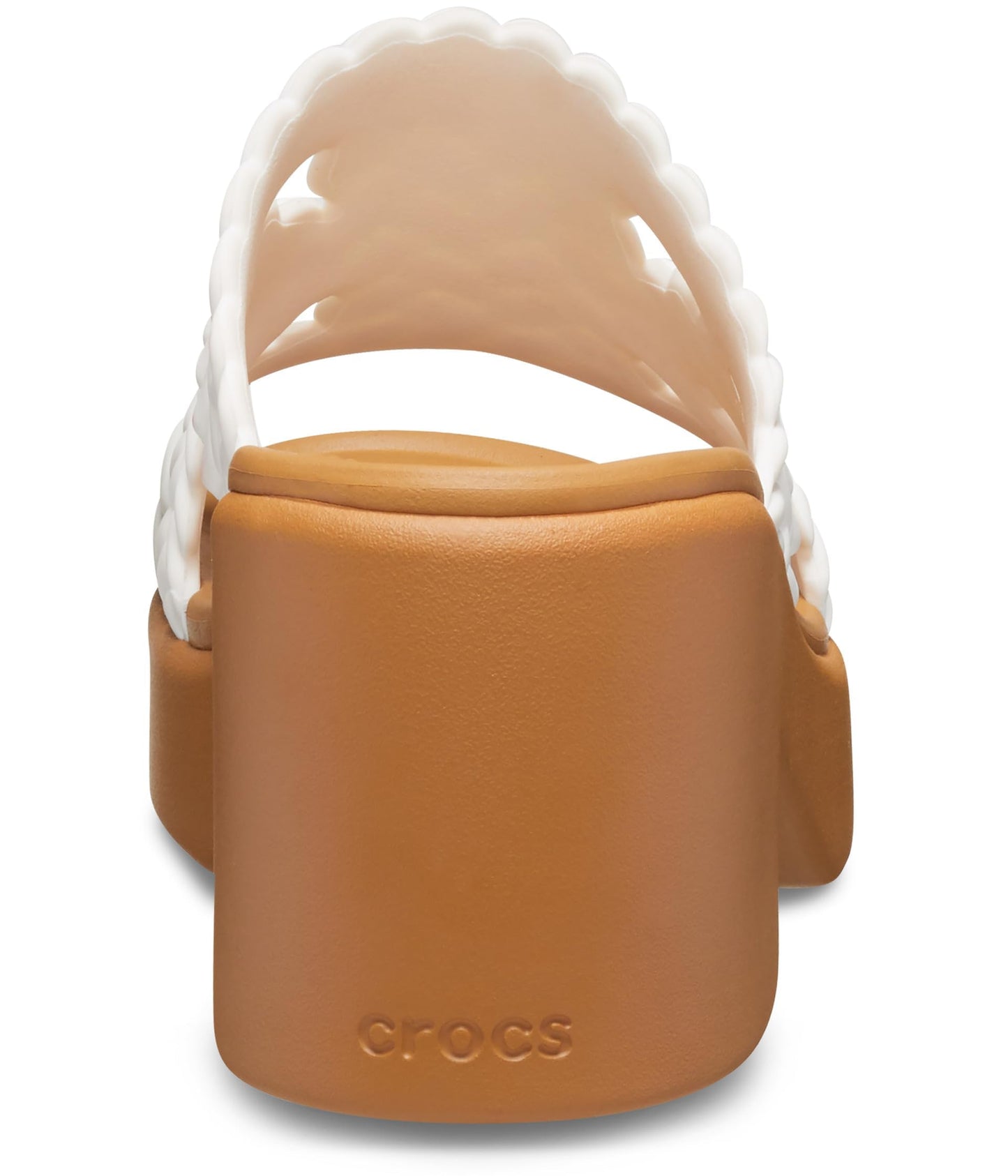 Crocs Women's Brooklyn Heels Heeled Sandal, Chalk Woven, 8