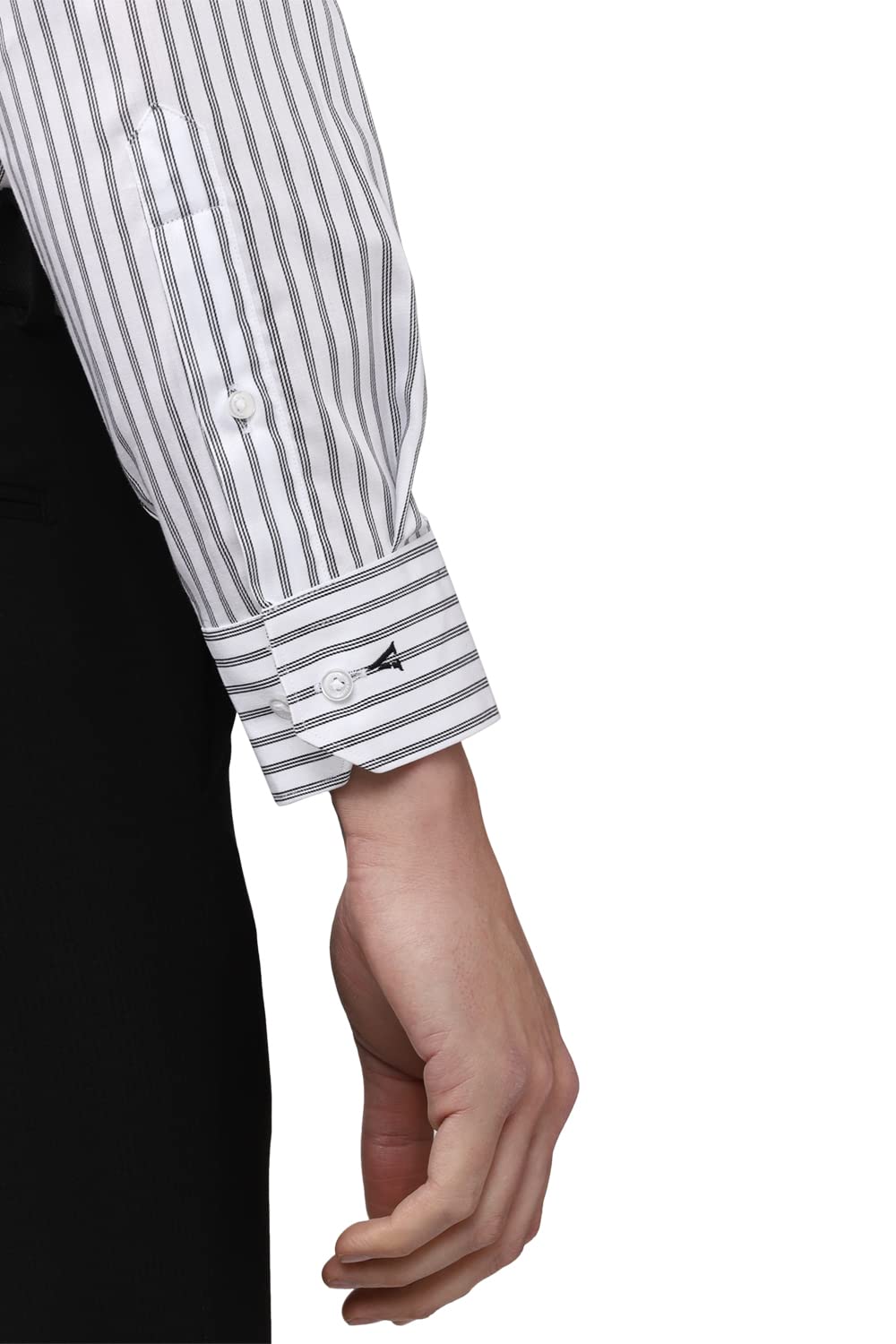 Van Heusen Men's Striped Slim Fit Shirt (VHSFRSLBH85213_White 40)