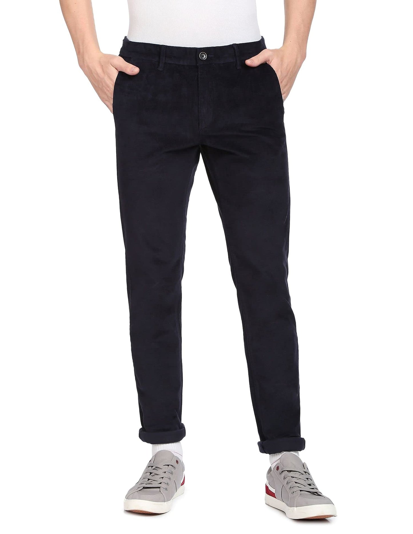 U.S. POLO ASSN. Men's Slim Casual Pants (USTRO0523_Navy_34)