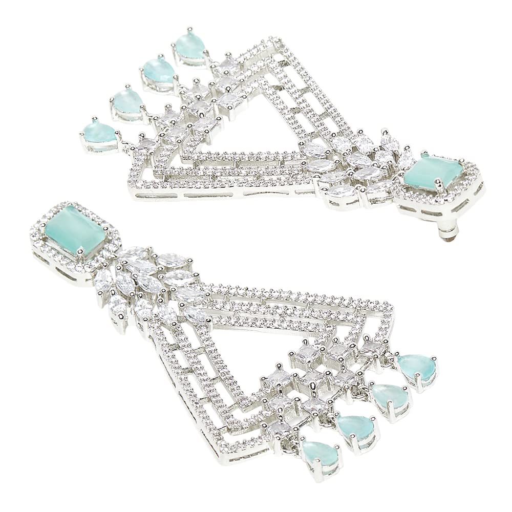 VOYLLA Elegant CZ Dangler Earrings