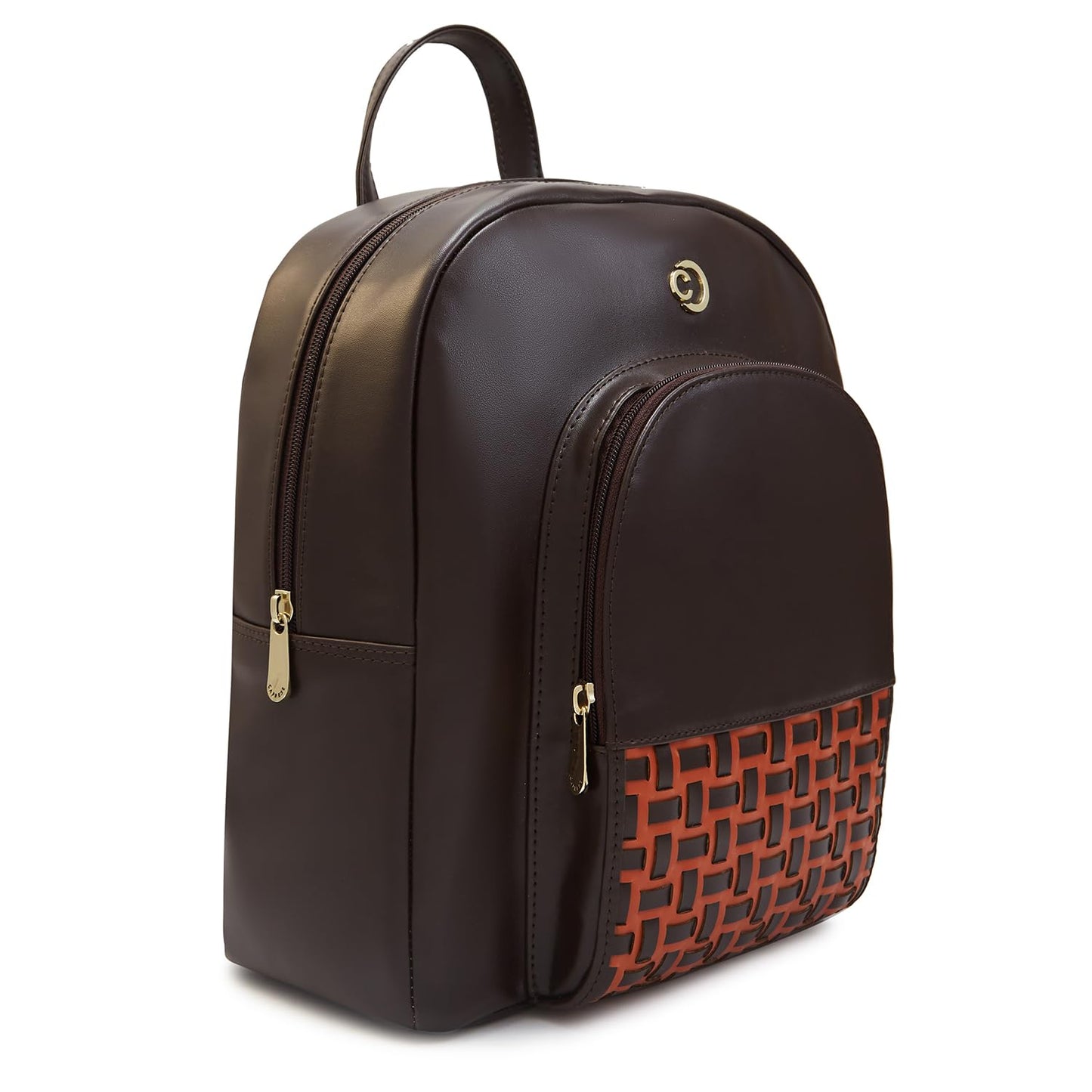 Caprese Zeta Backpack Large Chocolate Quilted Women's Bag