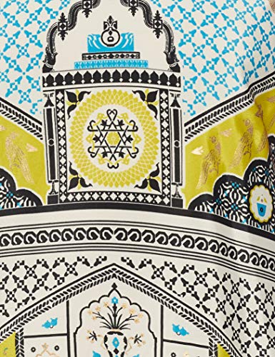 W for Woman Women's Crepe Straight Kurta (18FES11552-50689_ECRU_10_Multicoloured_M)