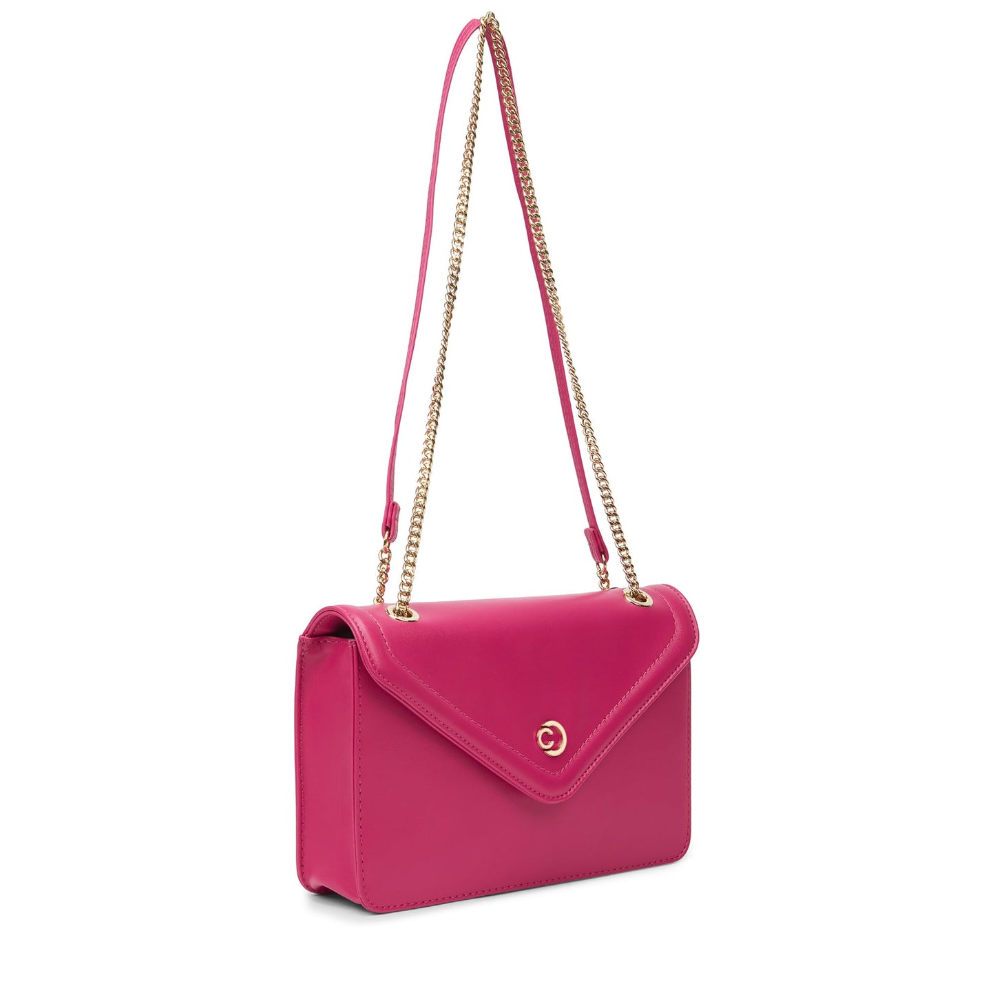 Caprese Rory Medium Sling Bag for Women with Adjustable Strap & Magnetic Button Closure for Comfortable Wear | Versatile Handbag for Everyday Use, Travel, and Special Occasions (Fuchsia Pink)