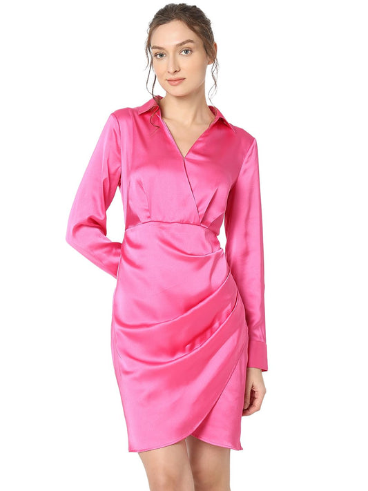 Vero Moda Women's Polyester Classic Mini Dress (10307639-Chateau Rose_Chateau