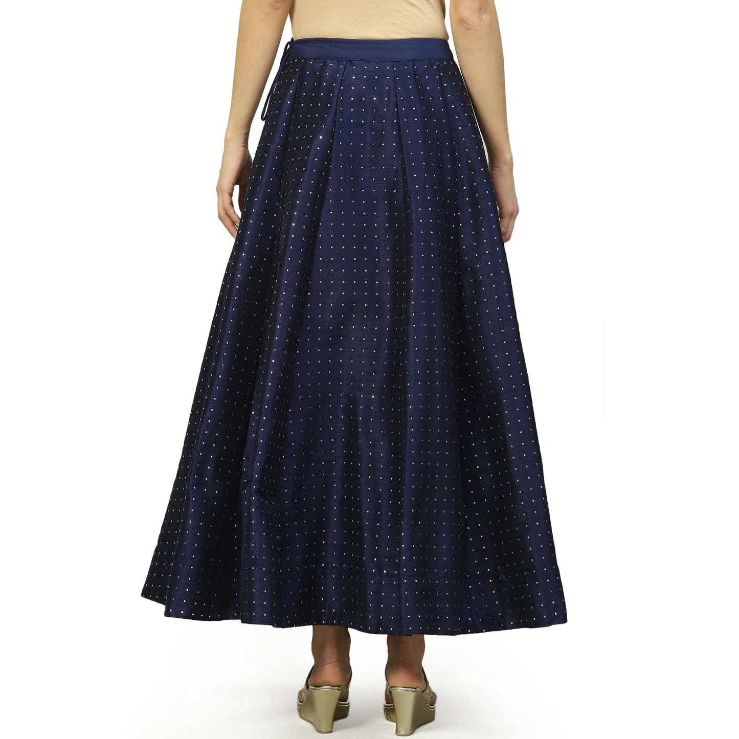 BIBA Women Solid Relaxed Mix and Match(SKIRTS/T18403_Navy_L)