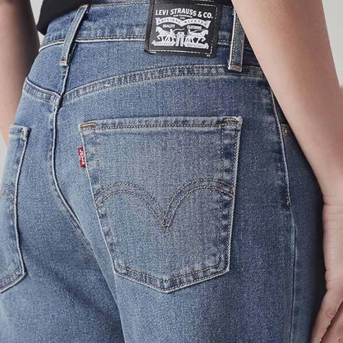 Levi's Women's Mid Indigo Flared Fit High Rise Jeans