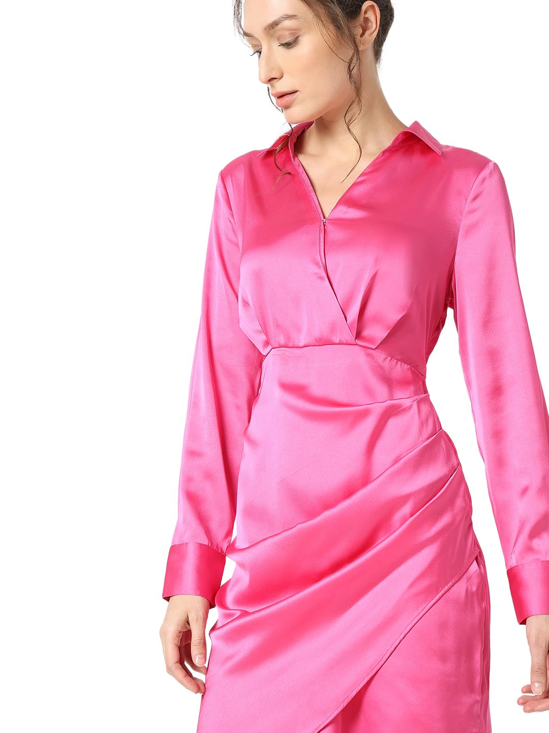 Vero Moda Women's Polyester Classic Mini Dress (10307639-Chateau Rose_Chateau