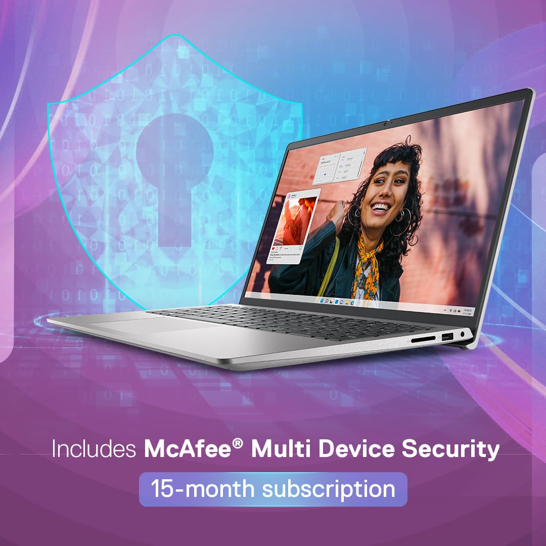 Dell Inspiron 3530 13th Gen Laptop, Intel Core i3-1305U/8GB/512GB SSD/15.6" (39.62cm) FHD WVA AG 120Hz 250 nits Narrow Border/Windows 11+MSO'21/McAfee 15 Month/Platinum Silver/1.62kg