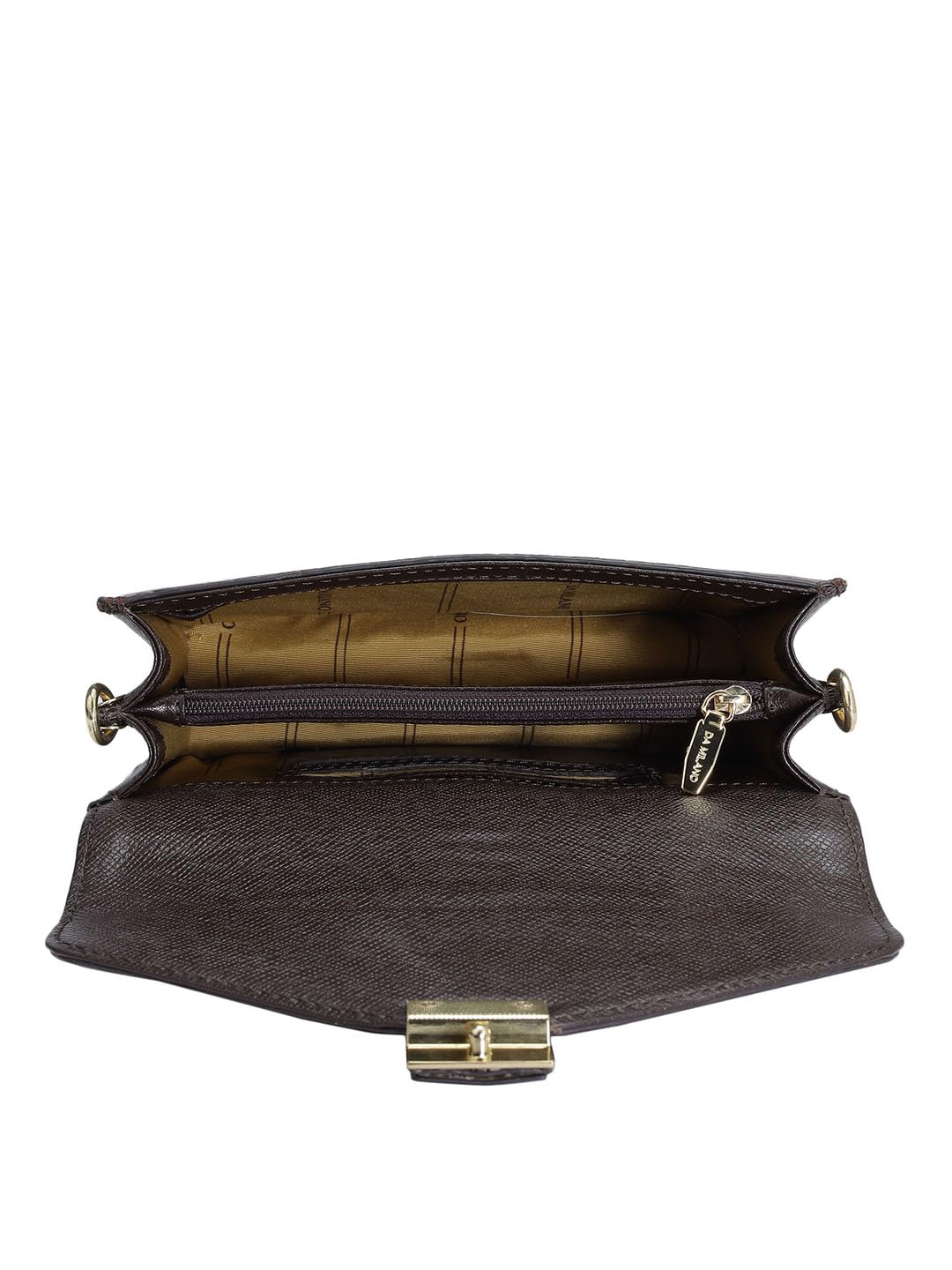 Da Milano Genuine Leather Brown Shoulder Bag (00373A-OL) (Small)