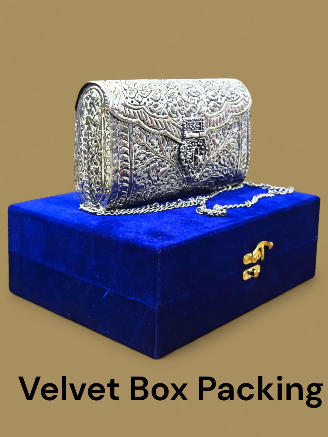 Trend Overseas Women gift Silver Brass Metal bag Bridal Clutch Girls Party Purse