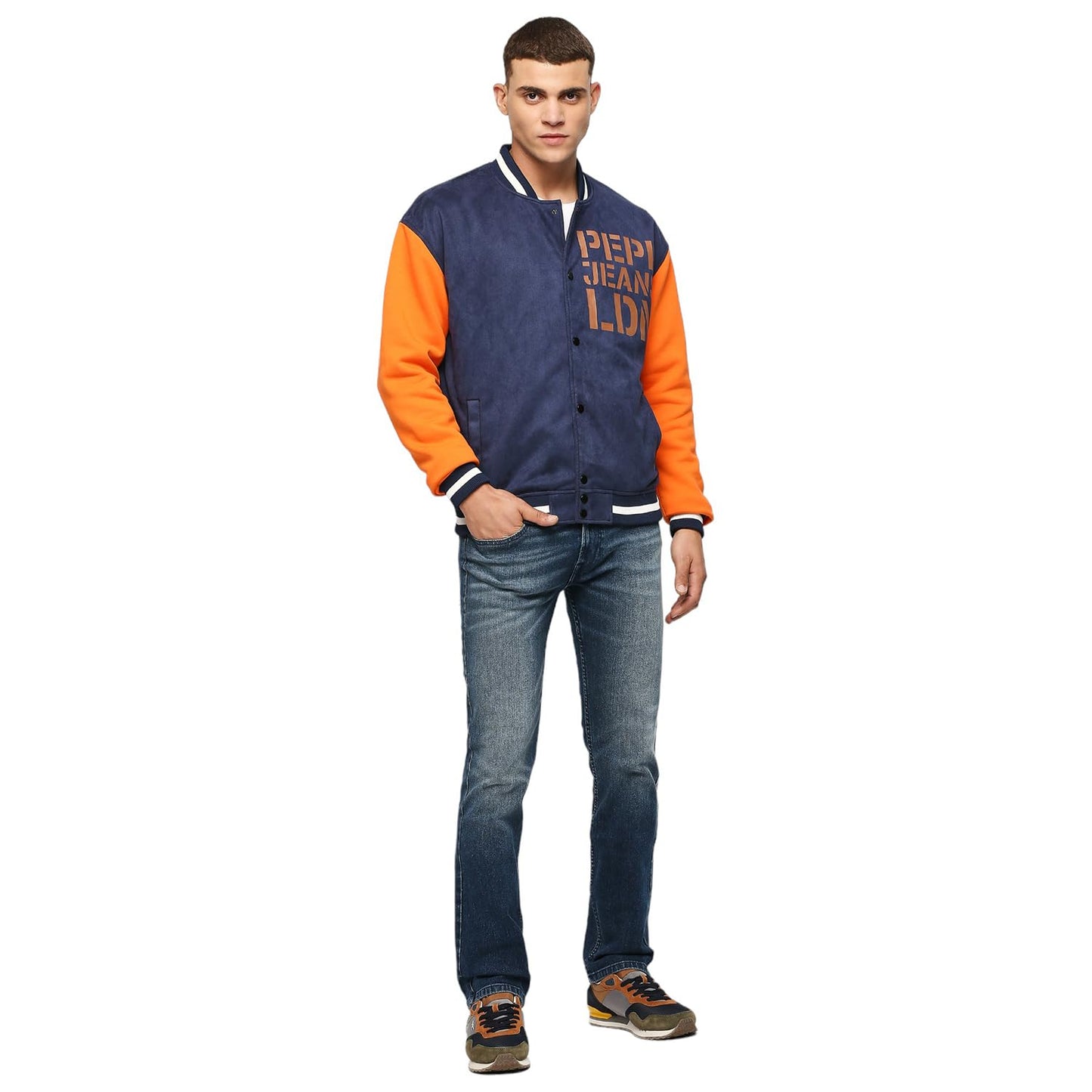 Pepe Jeans Men's A-Line Coat (PM402928_Navy Blue