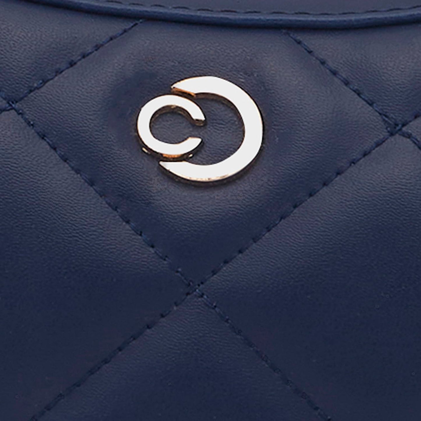 Caprese Charlot Baguette, Navy-Medium | Sleek Handbag for Women with Animal Print | Secure Top Zip | Perfect for Casual & Daily Use