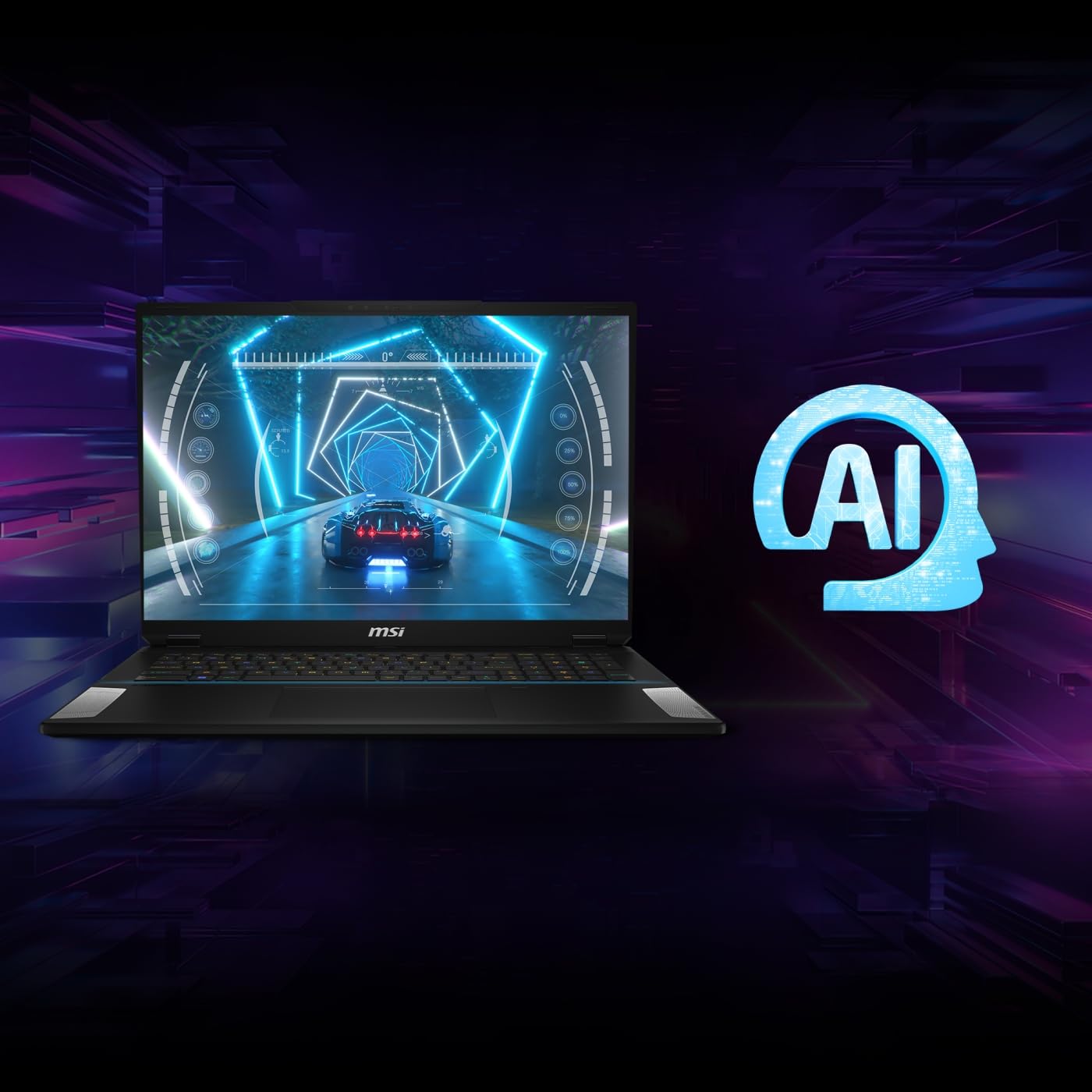 MSI Stealth 18 AI Studio,Intel 1st Gen. Ultra 9 185H,Built-in AI,46CM 16:10 UHD+ MiniLED120Hz Gaming Laptop(32GB/2TB NVMe SSD/Windows 11 Home/NVIDIA GeForce RTX 4080/Midnight Black/2.89Kg),A1VHG-023IN