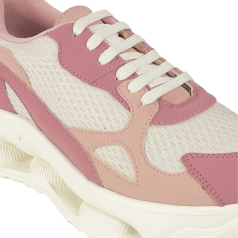 tresmode Sewd Pink Women's Sneakers in Size 5 UK / 38 EU