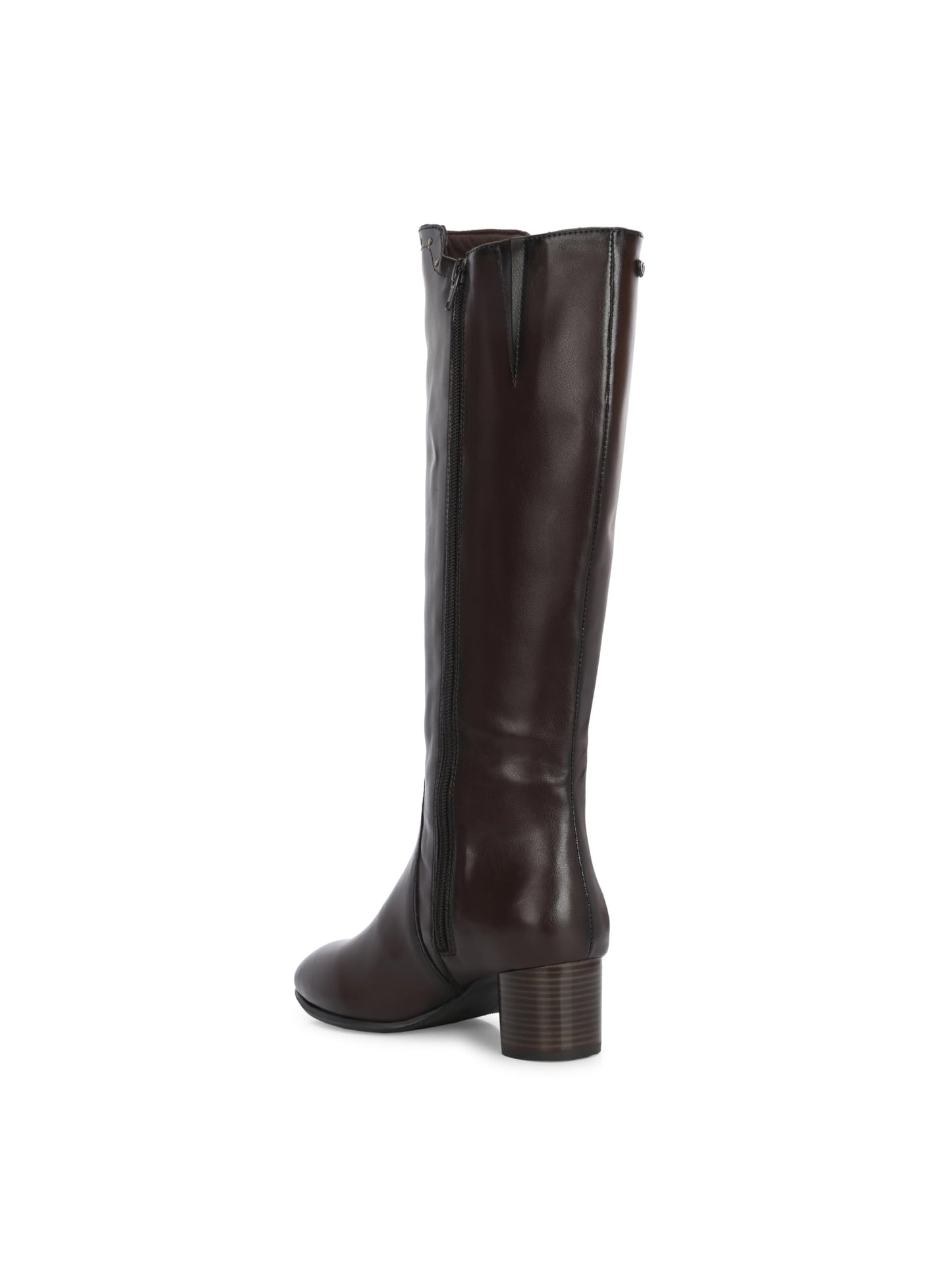 Delize Brown women Mid Heel Knee Boots 62202-39