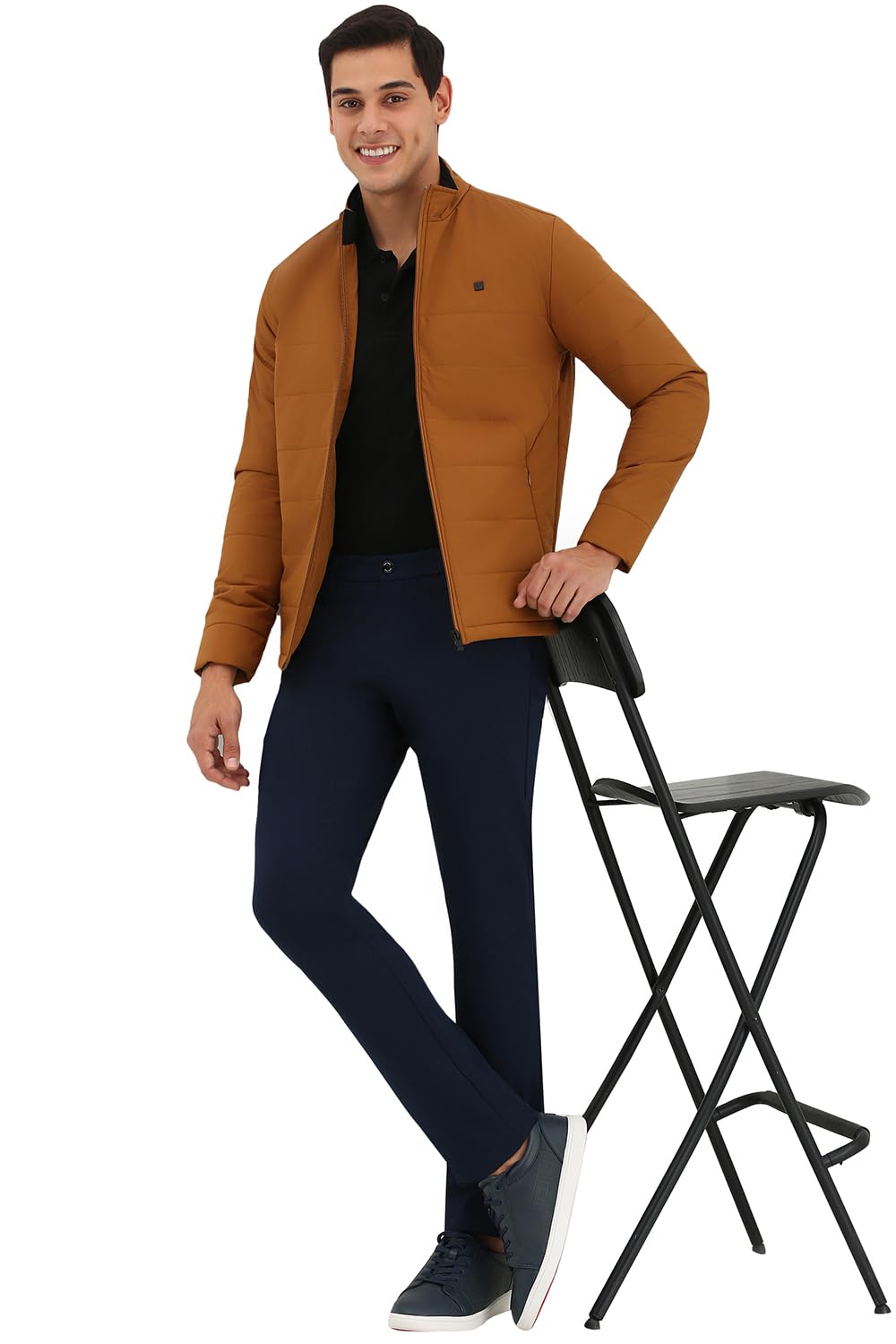 Allen Solly Men's A-Line Coat (ASJKQRGF363293_Brown