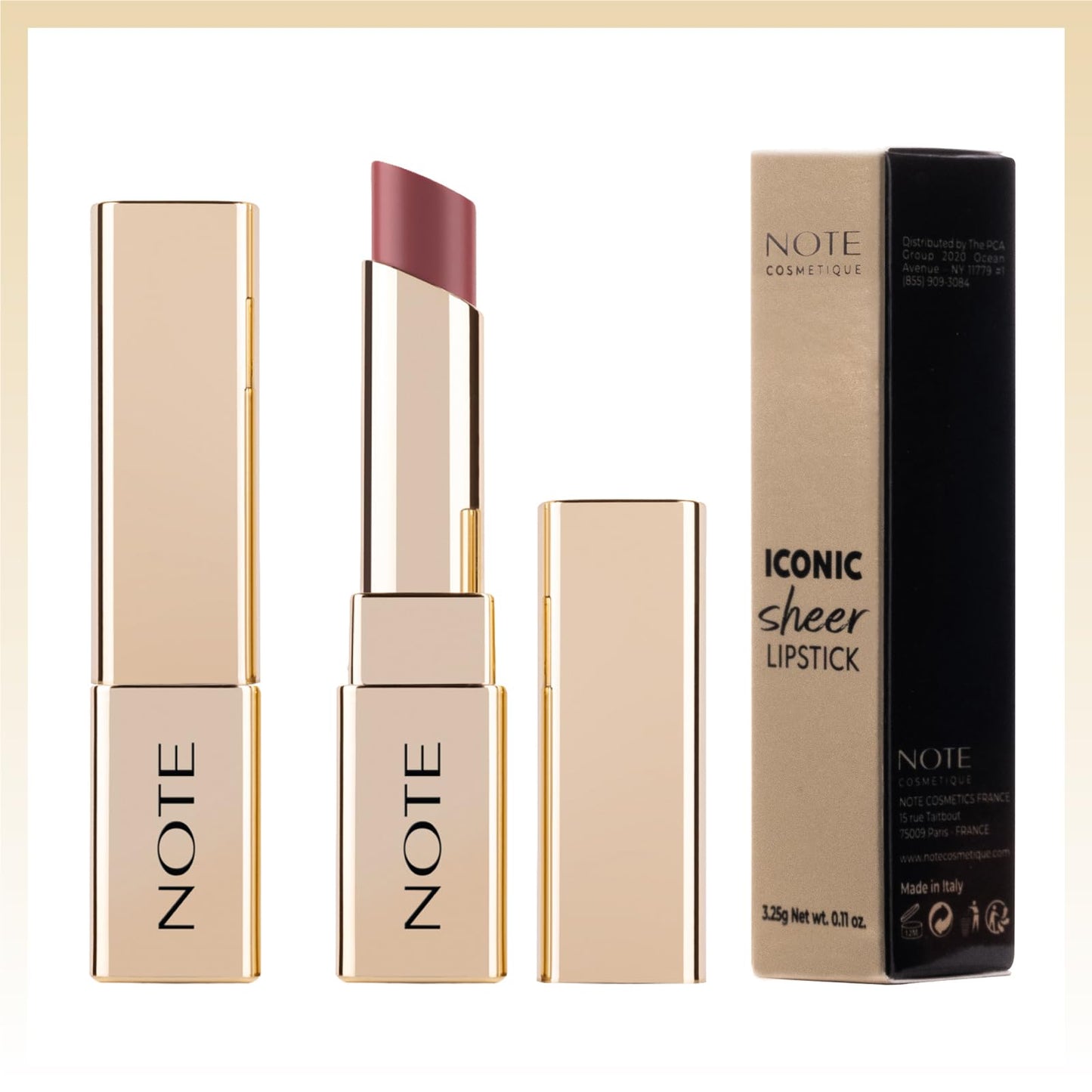 Note ICONIC SHEER LIPSTICK 204