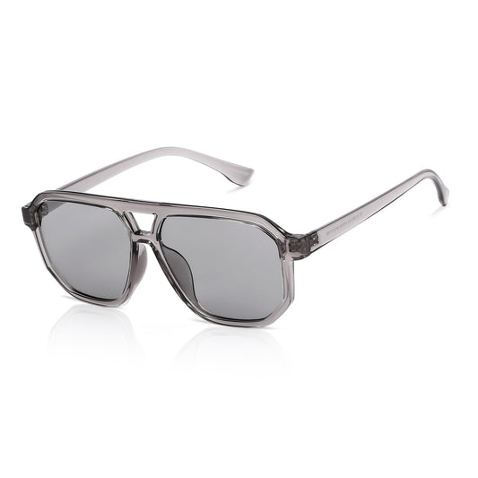 Vincent Chase by Lenskart | Grey Hexagonal Stylish Sunglasses | UV Protected | For Men & Women | Large | VC S13833