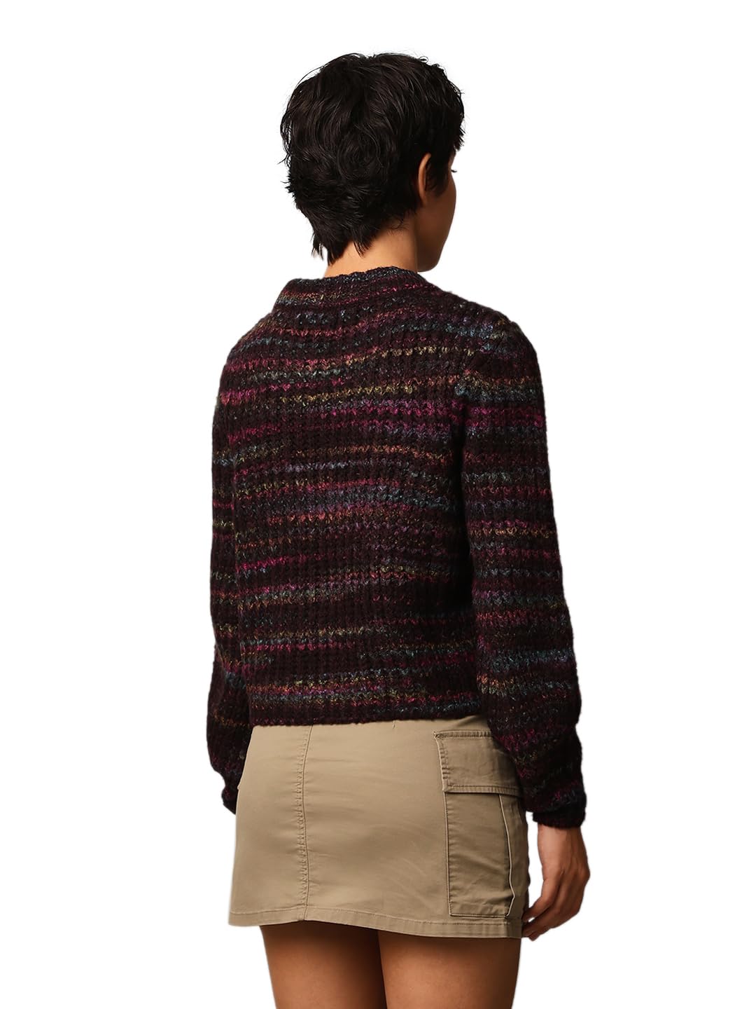 ONLY Women's Regular Fit Black Sweater