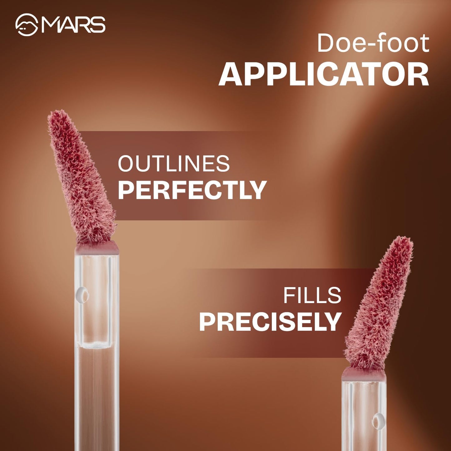 MARS Matte Muse Mousse Lipstick (3ml) (11-SHOW STOPPER) with Doe-Foot Applicator | Highly Pigmented | Smooth Texture | Hydrating Formula | Blurry Lips Effect