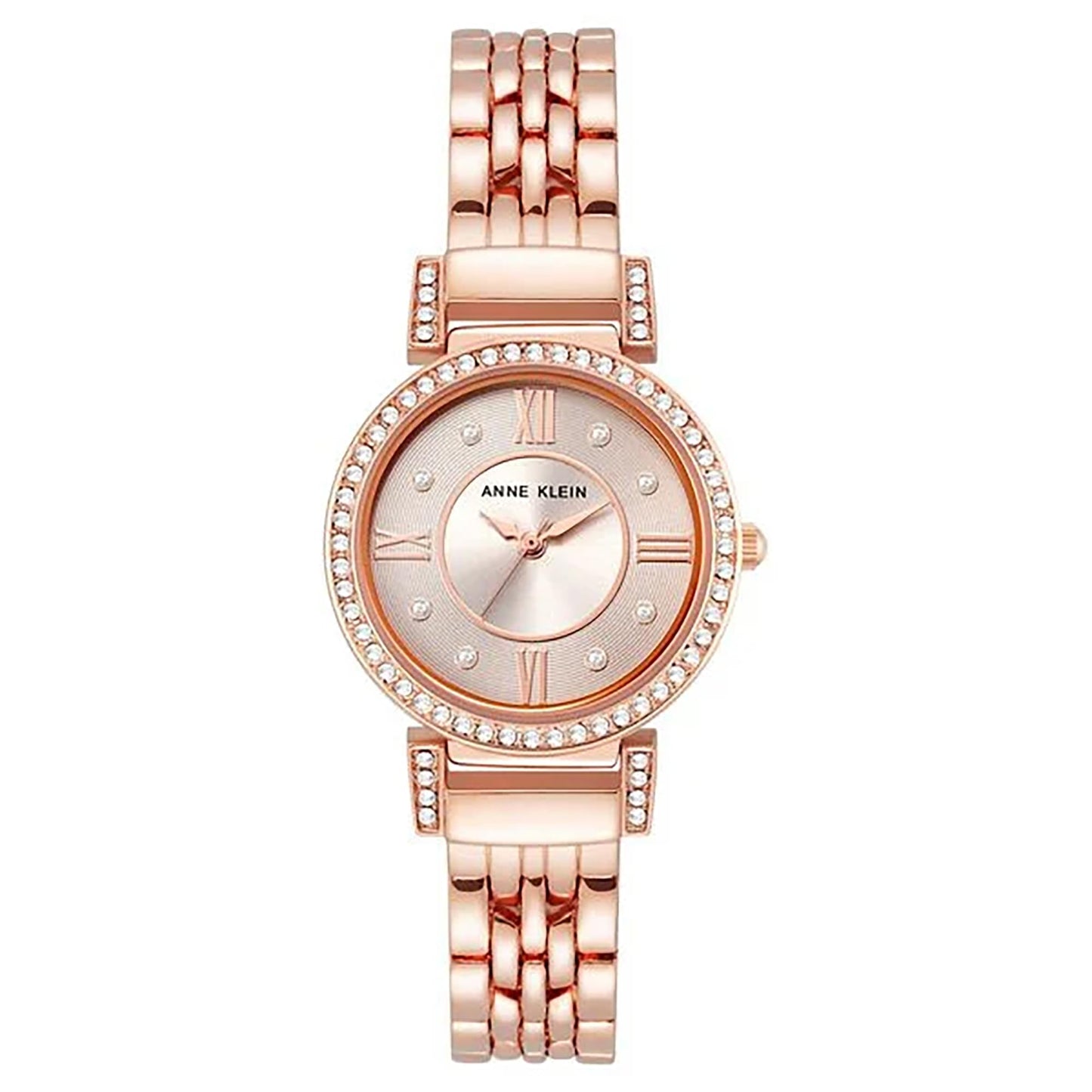 ANNE KLEIN Women's 33 mm Crystal Brown Dial Metal Analogue Watch